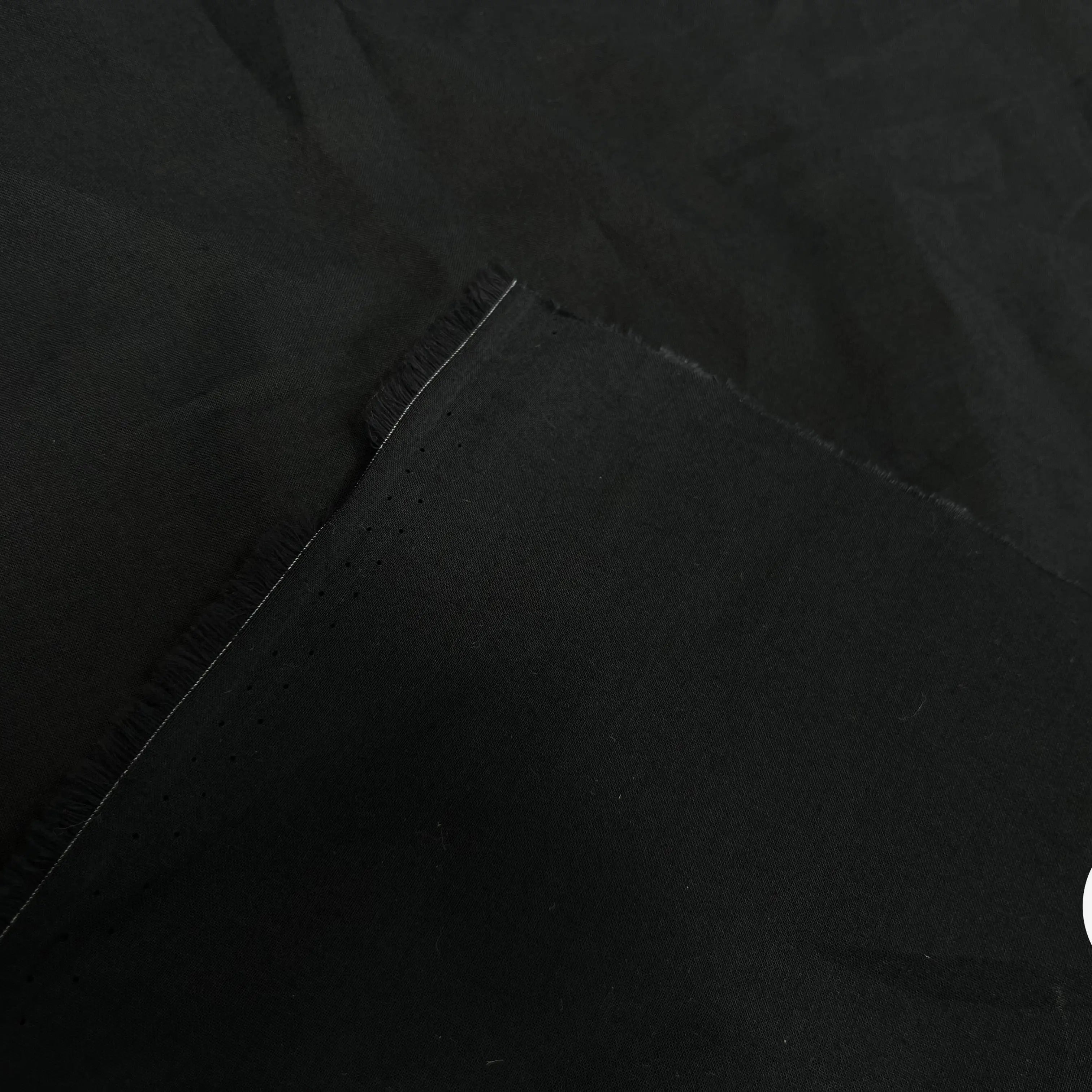 VOILE DE COTON UNI NOIR SOUPLE - My Little Coupon