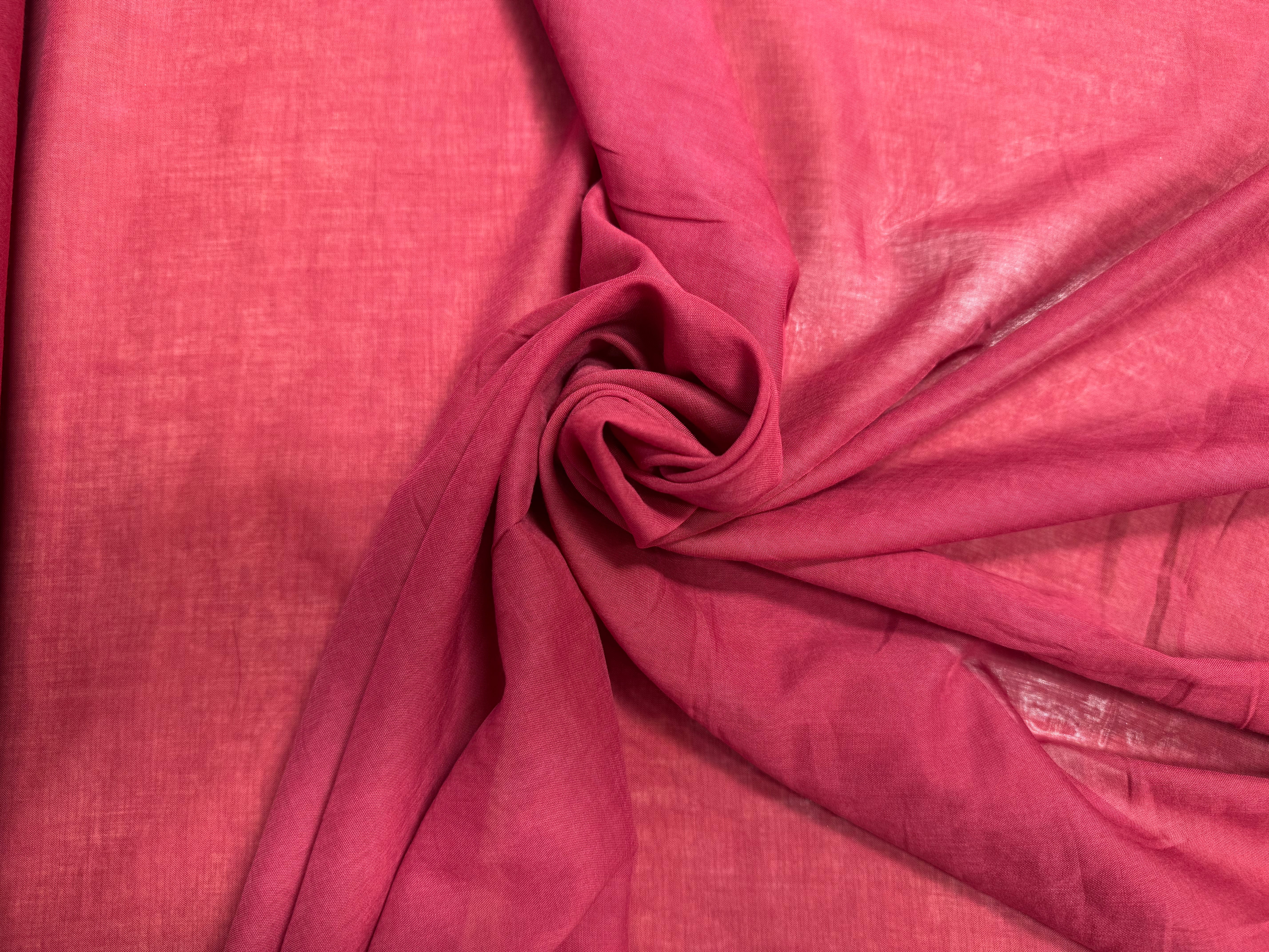 VOILE DE COTON UNI ROUGE BORDEAUX - My Little Coupon