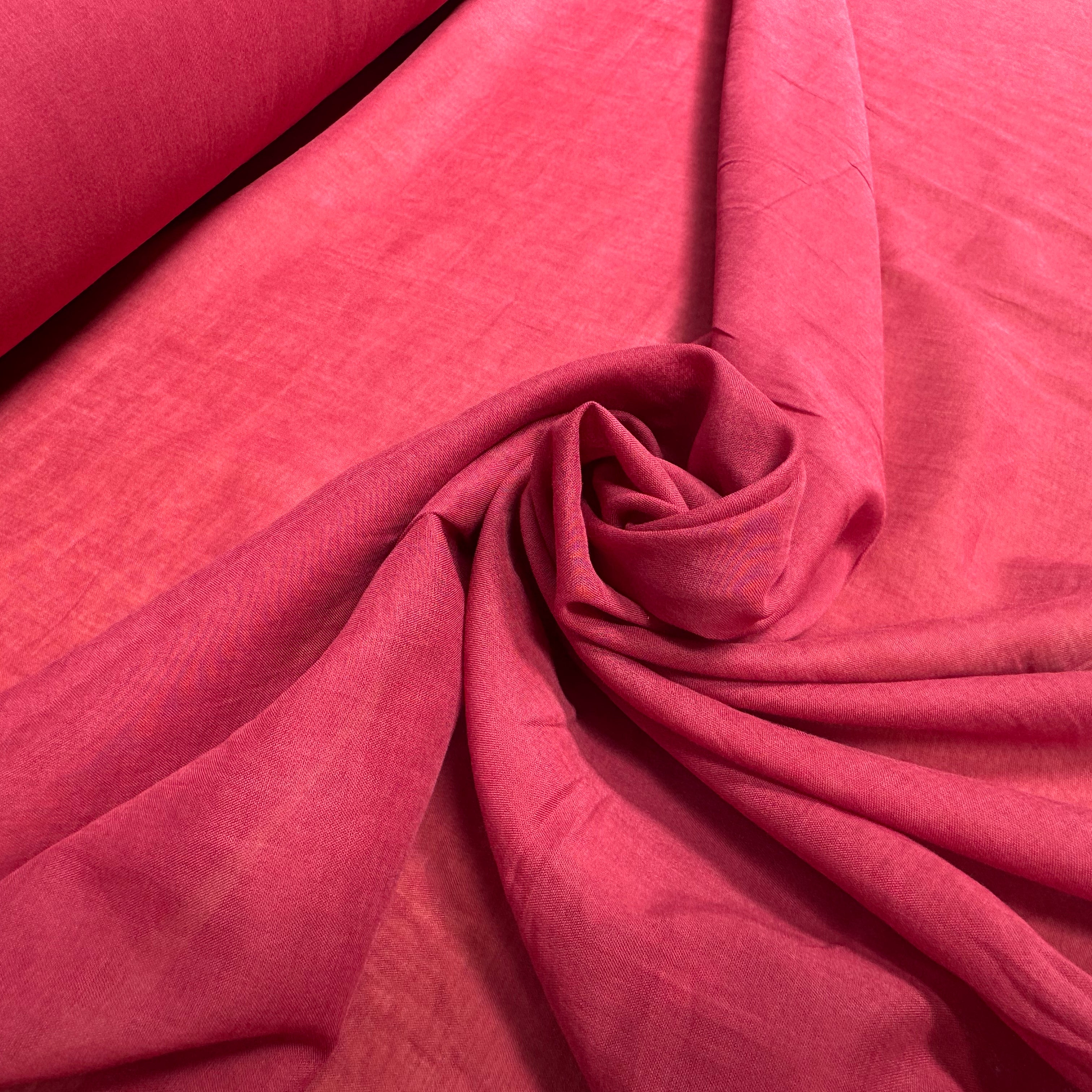 VOILE DE COTON UNI ROUGE BORDEAUX - My Little Coupon