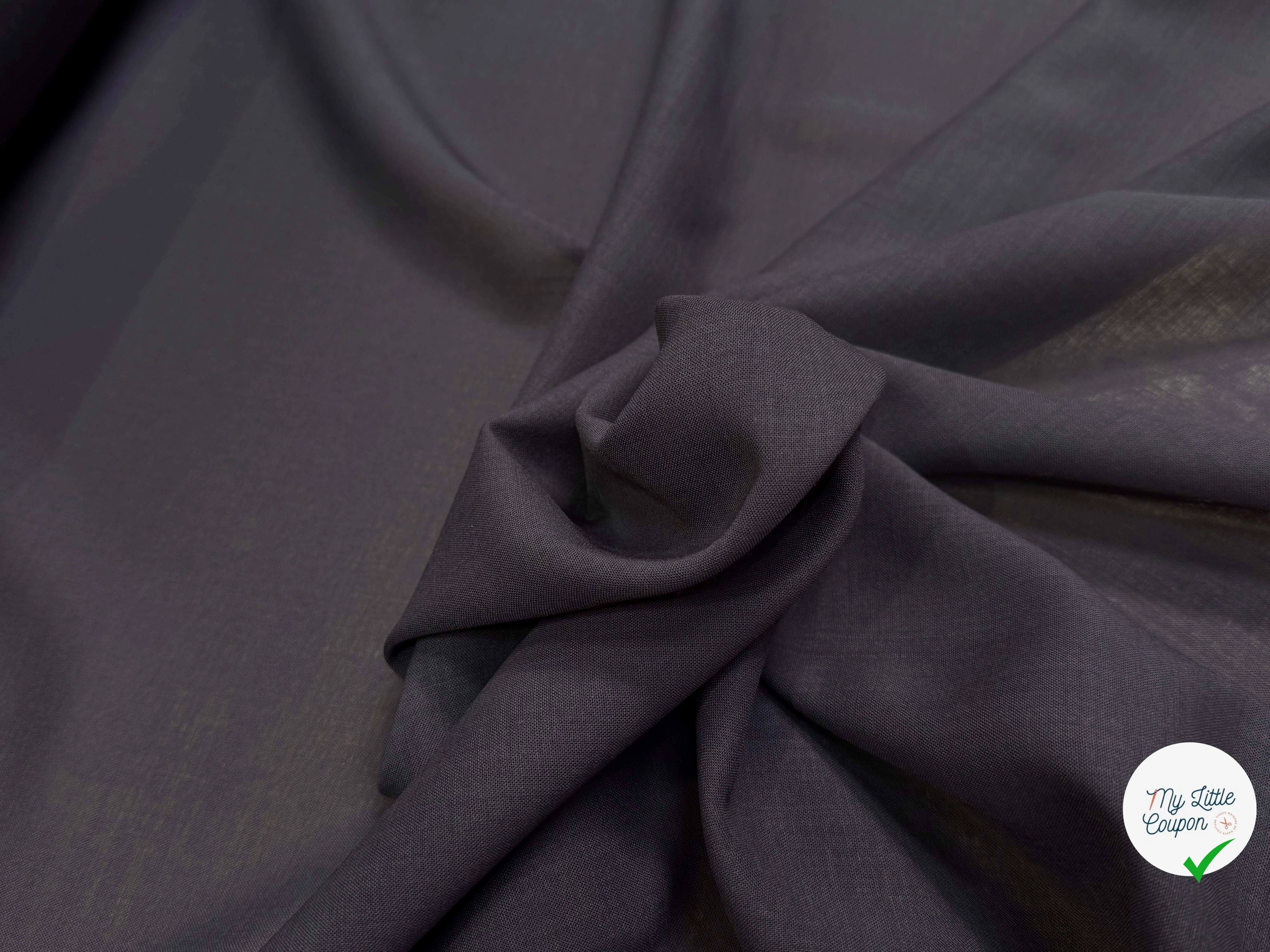 VOILE DE LAINE BELLE DENSITÉ NAVY GRIS 86% LAINE VIERGE - My Little Coupon