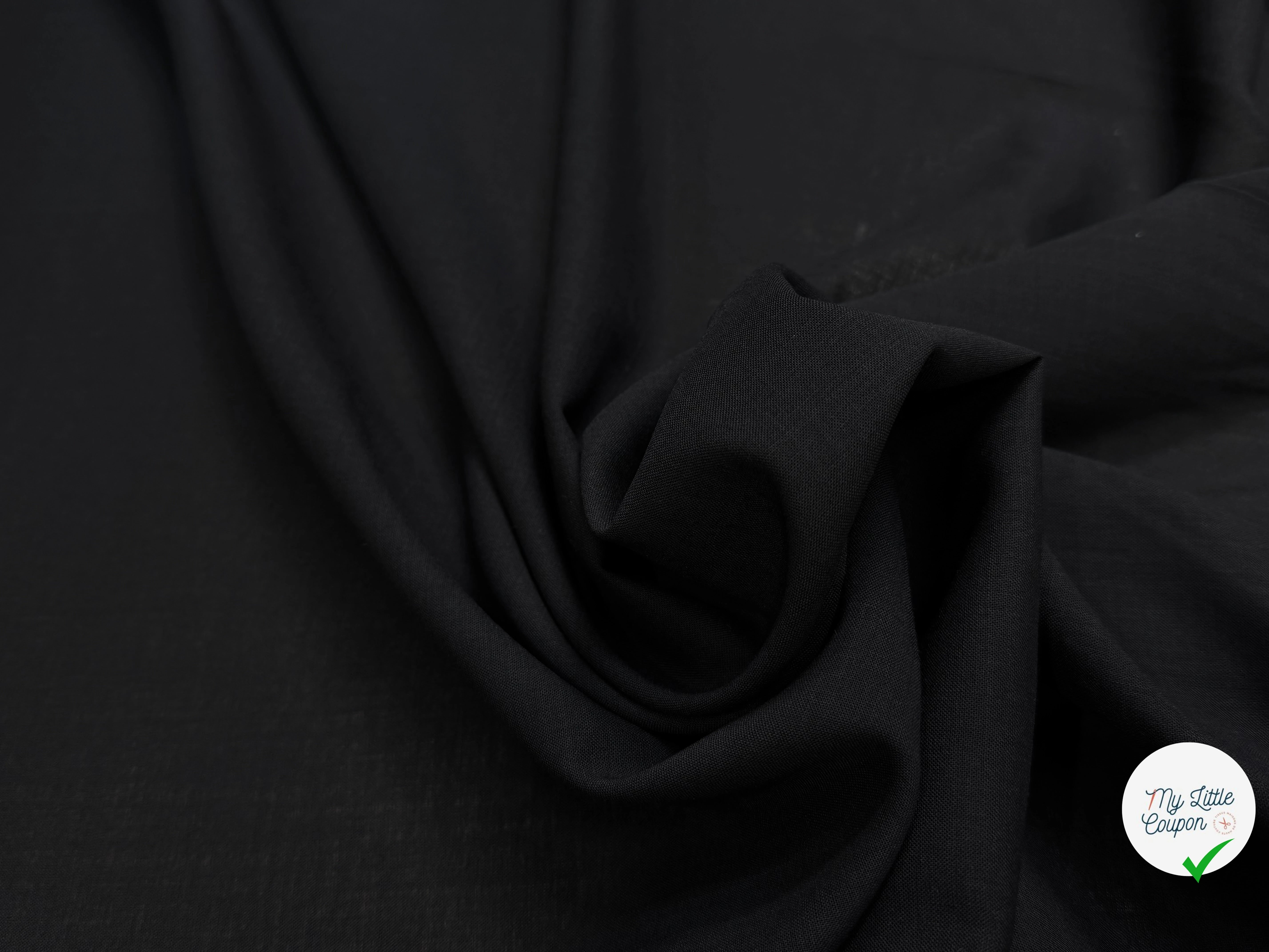 VOILE DE LAINE BELLE DENSITÉ NOIR 86% LAINE VIERGE - My Little Coupon