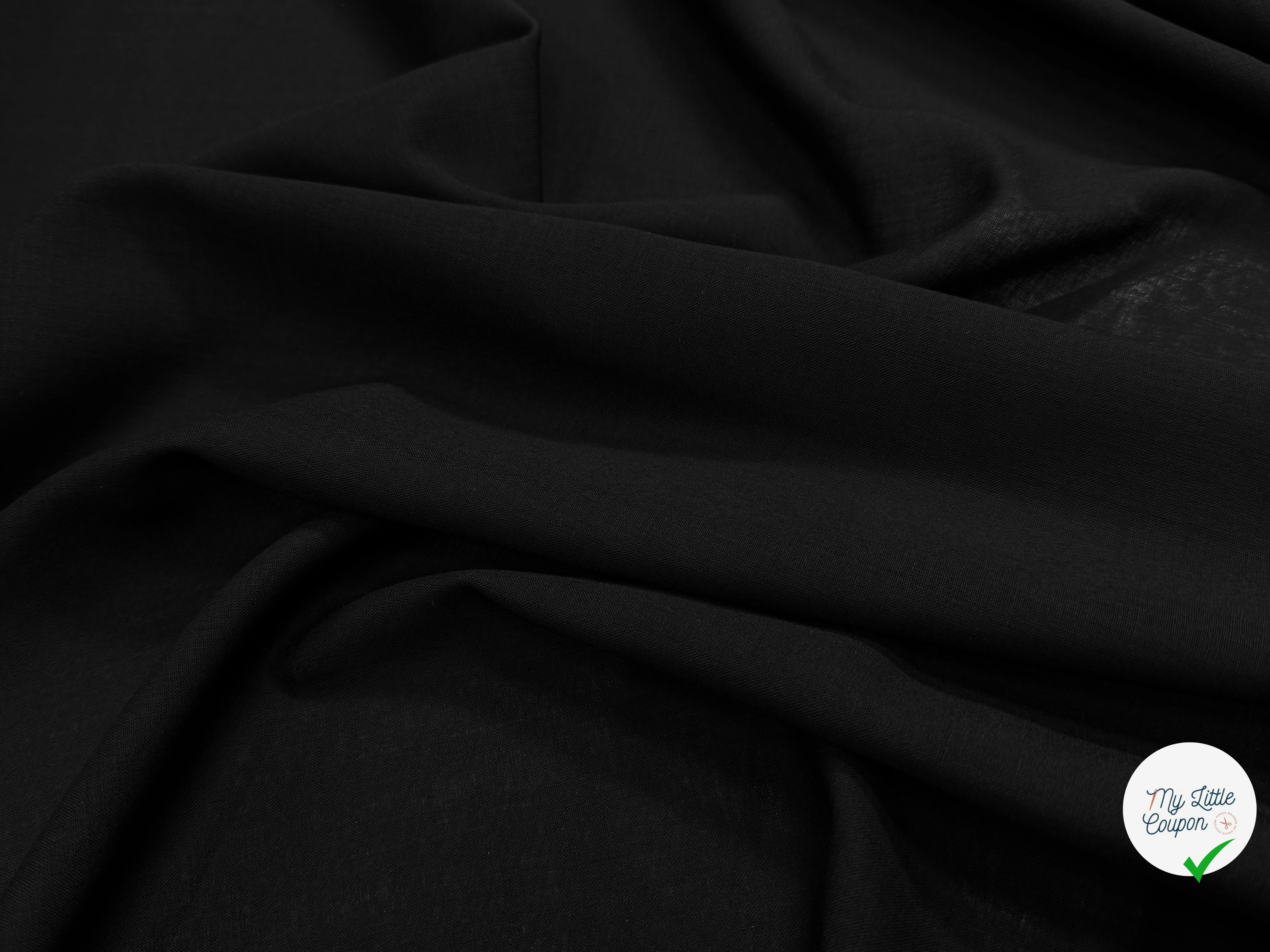 VOILE DE LAINE BELLE DENSITÉ NOIR 86% LAINE VIERGE - My Little Coupon