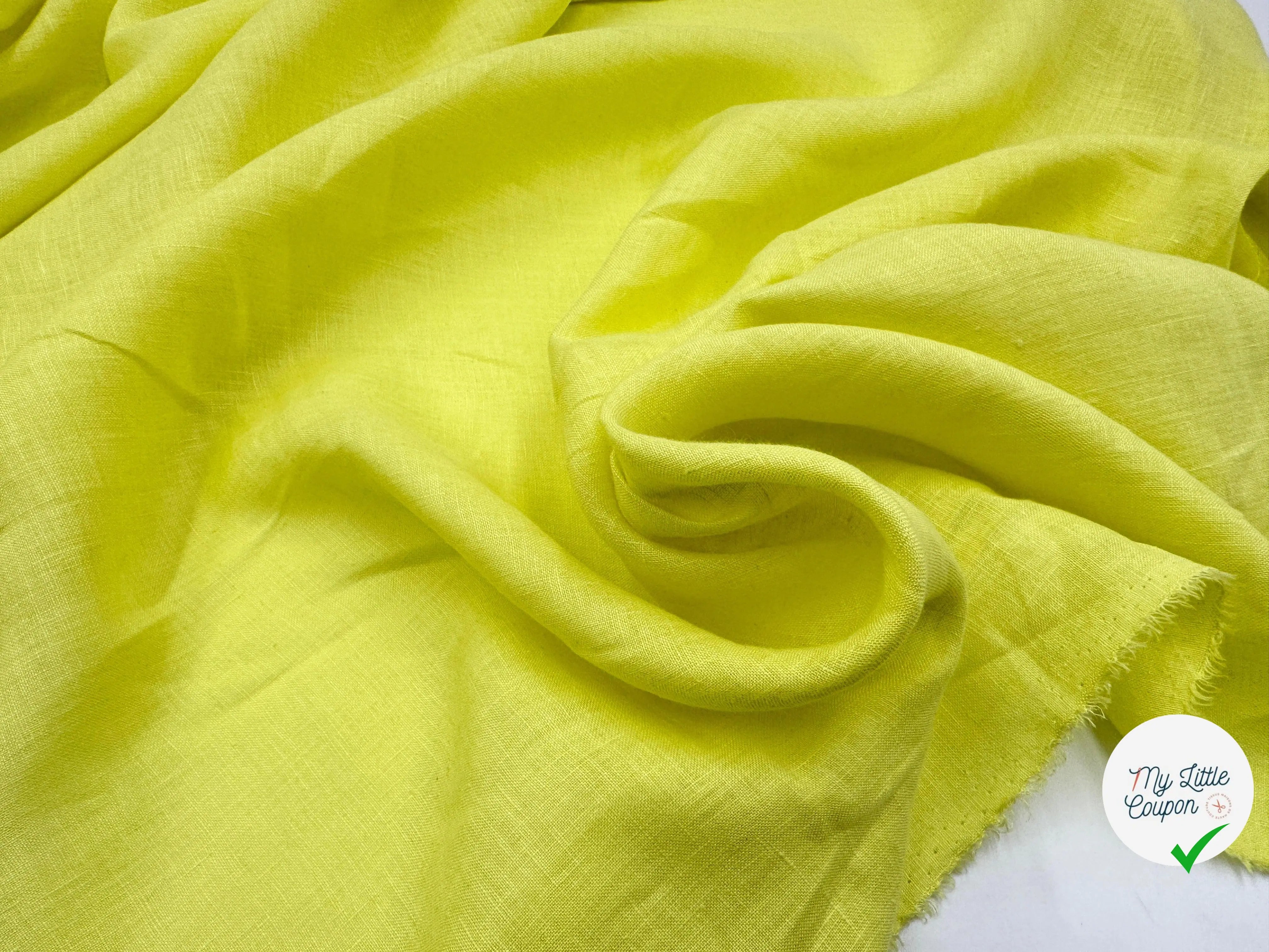 VOILE DE LIN JAUNE CITRON ENSOLEILLÉ - My Little Coupon - tissu - coudre