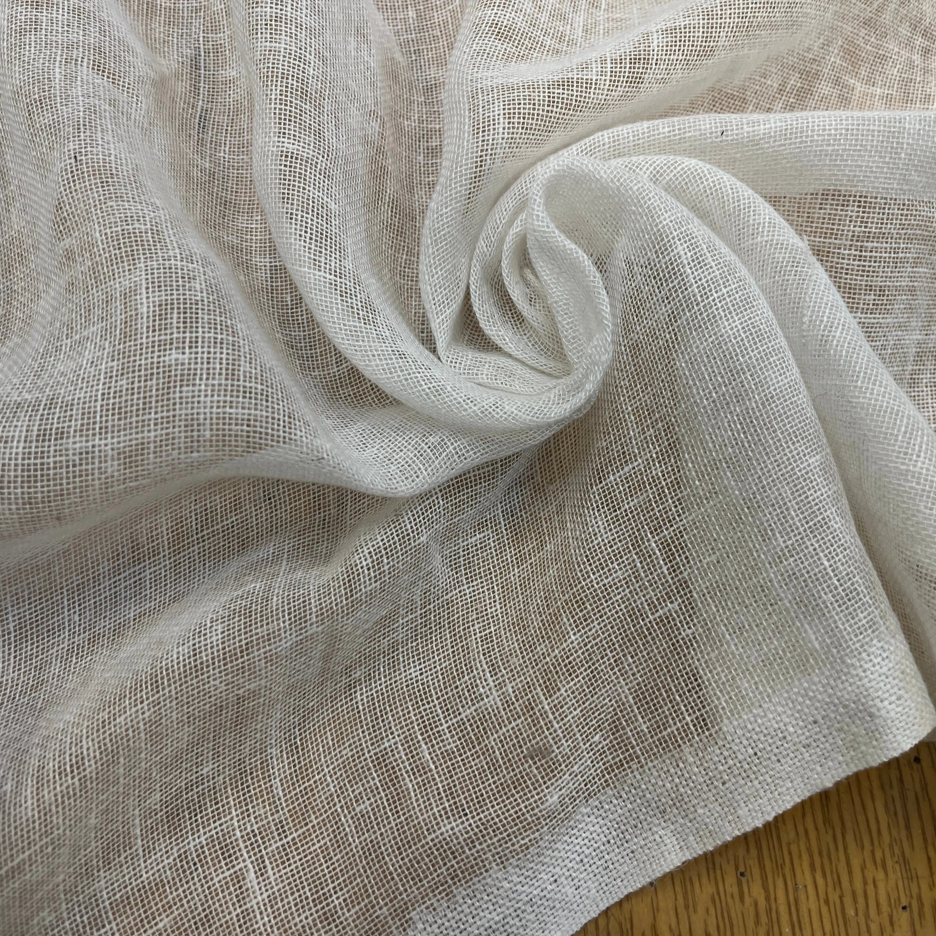 VOILE DE LIN POLYESTER ÉCRU - My Little Coupon