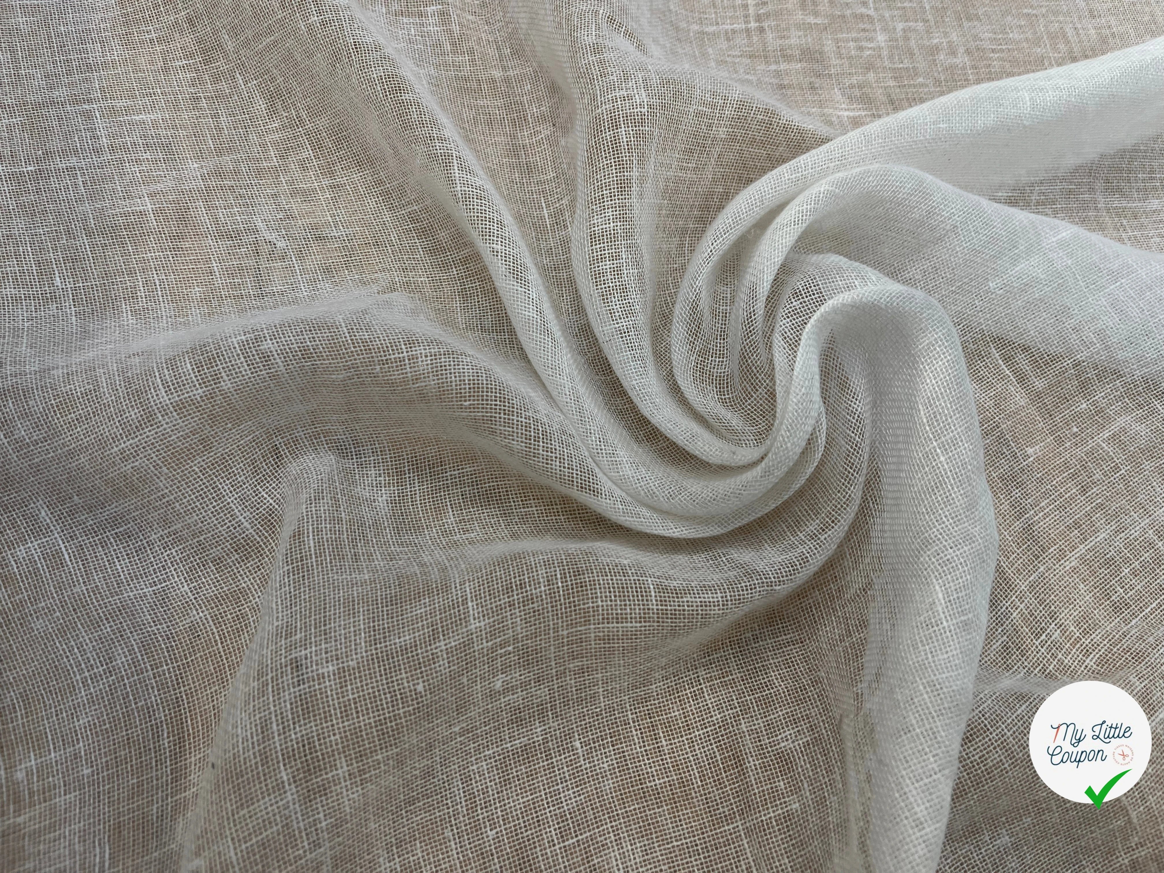 VOILE DE LIN POLYESTER ÉCRU - My Little Coupon
