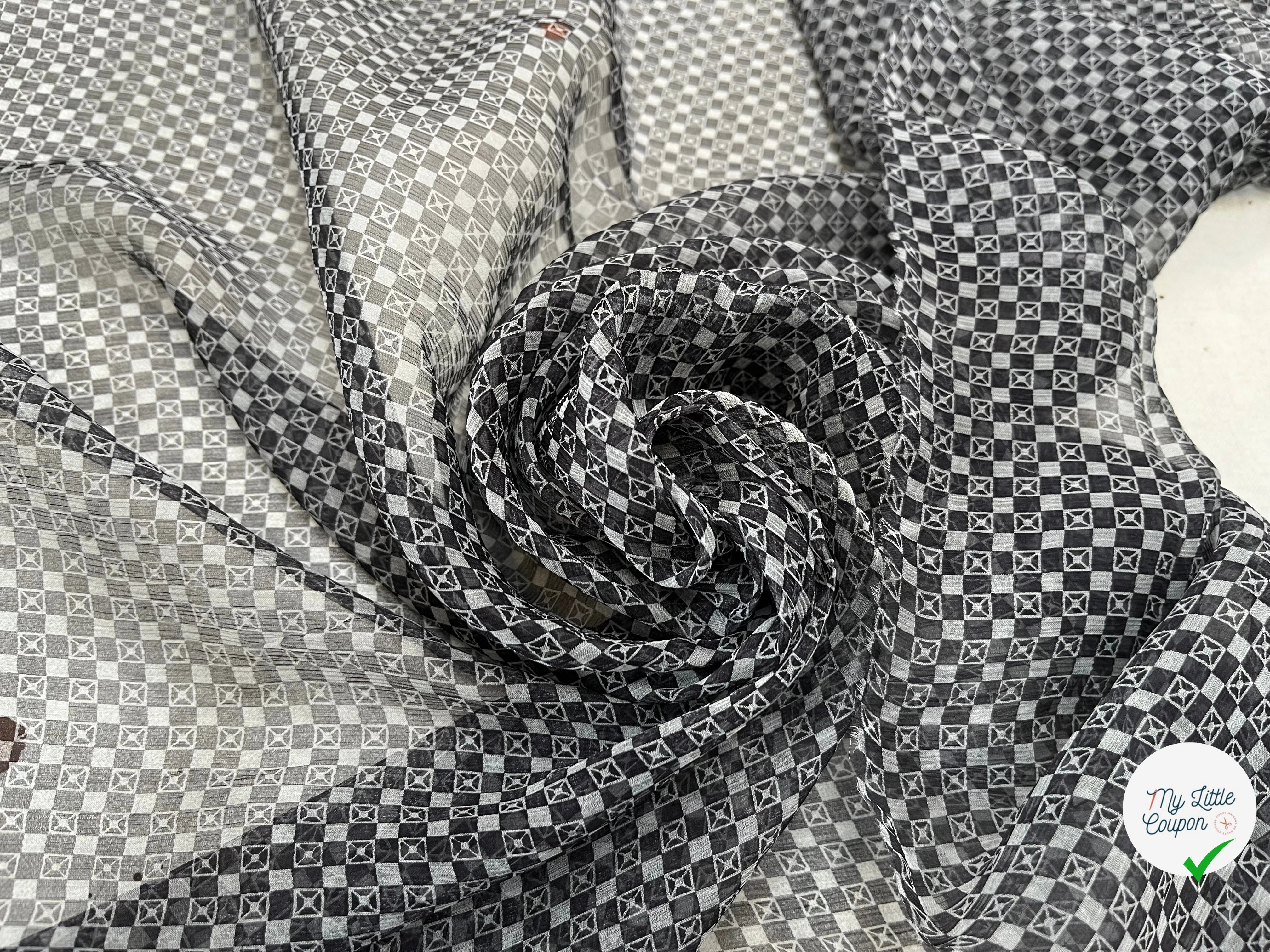 VOILE DE SOIE CARREAUX GÉOMETRIE - My Little Coupon