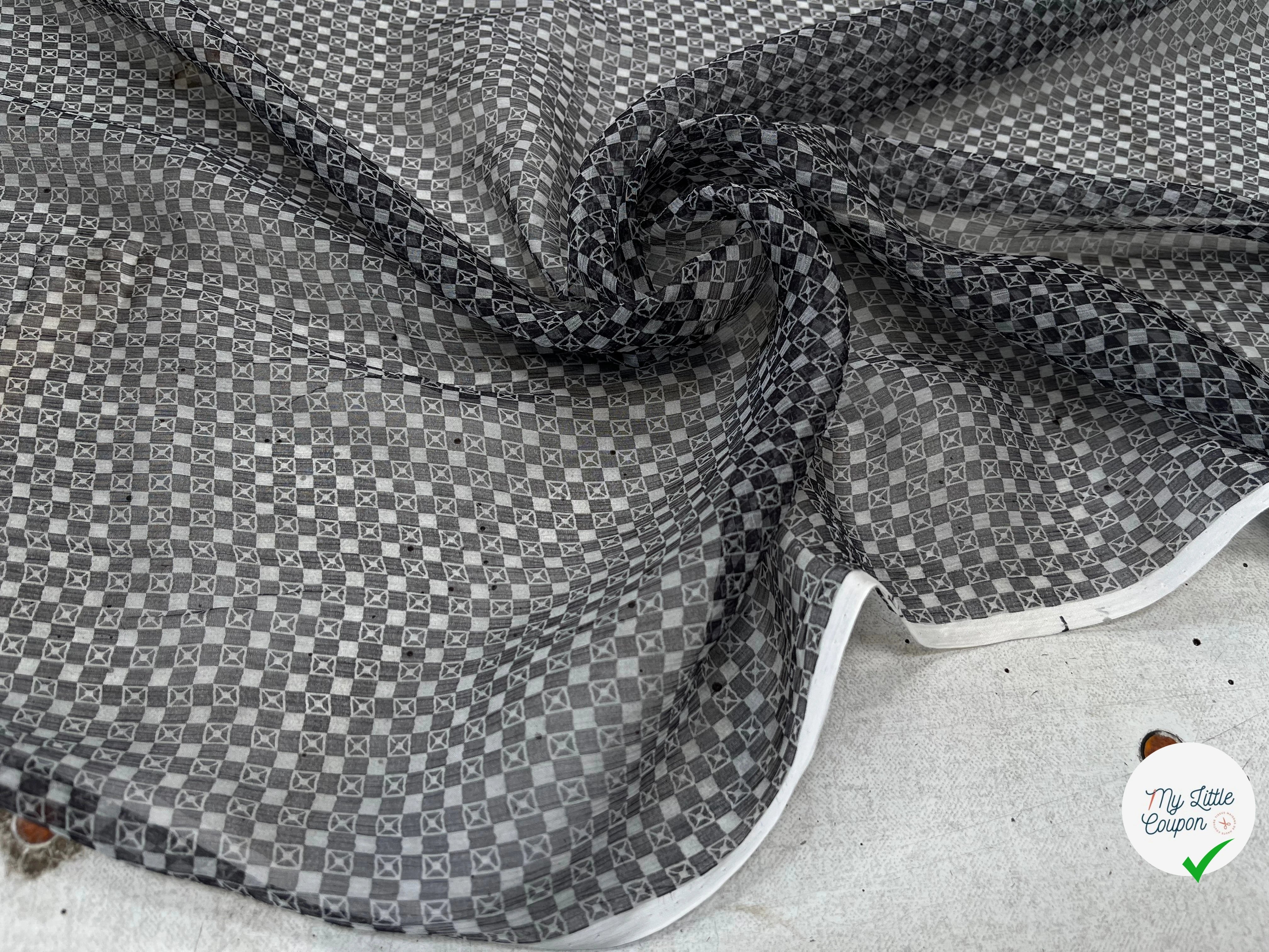 VOILE DE SOIE CARREAUX GÉOMETRIE - My Little Coupon