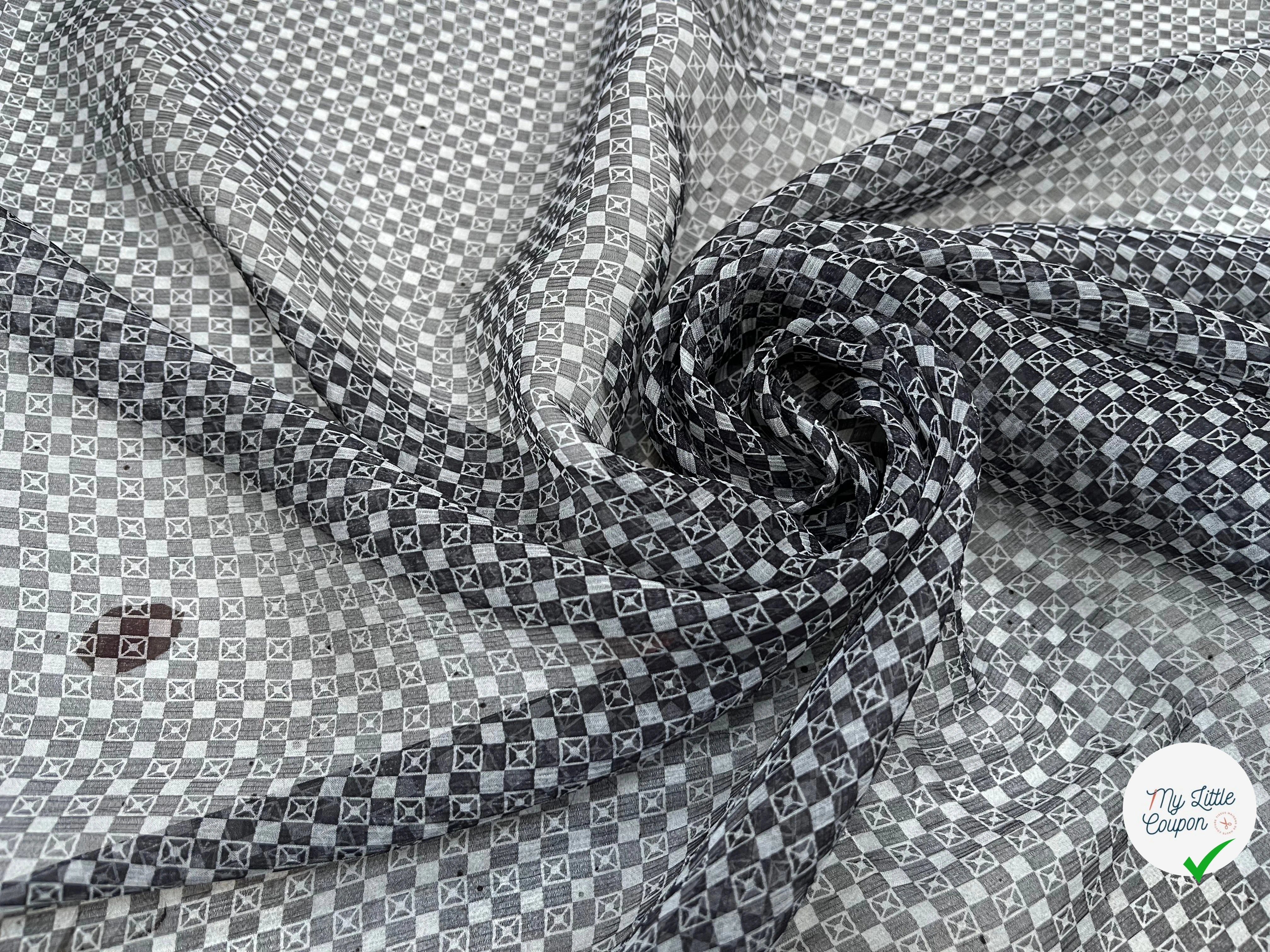 VOILE DE SOIE CARREAUX GÉOMETRIE - My Little Coupon