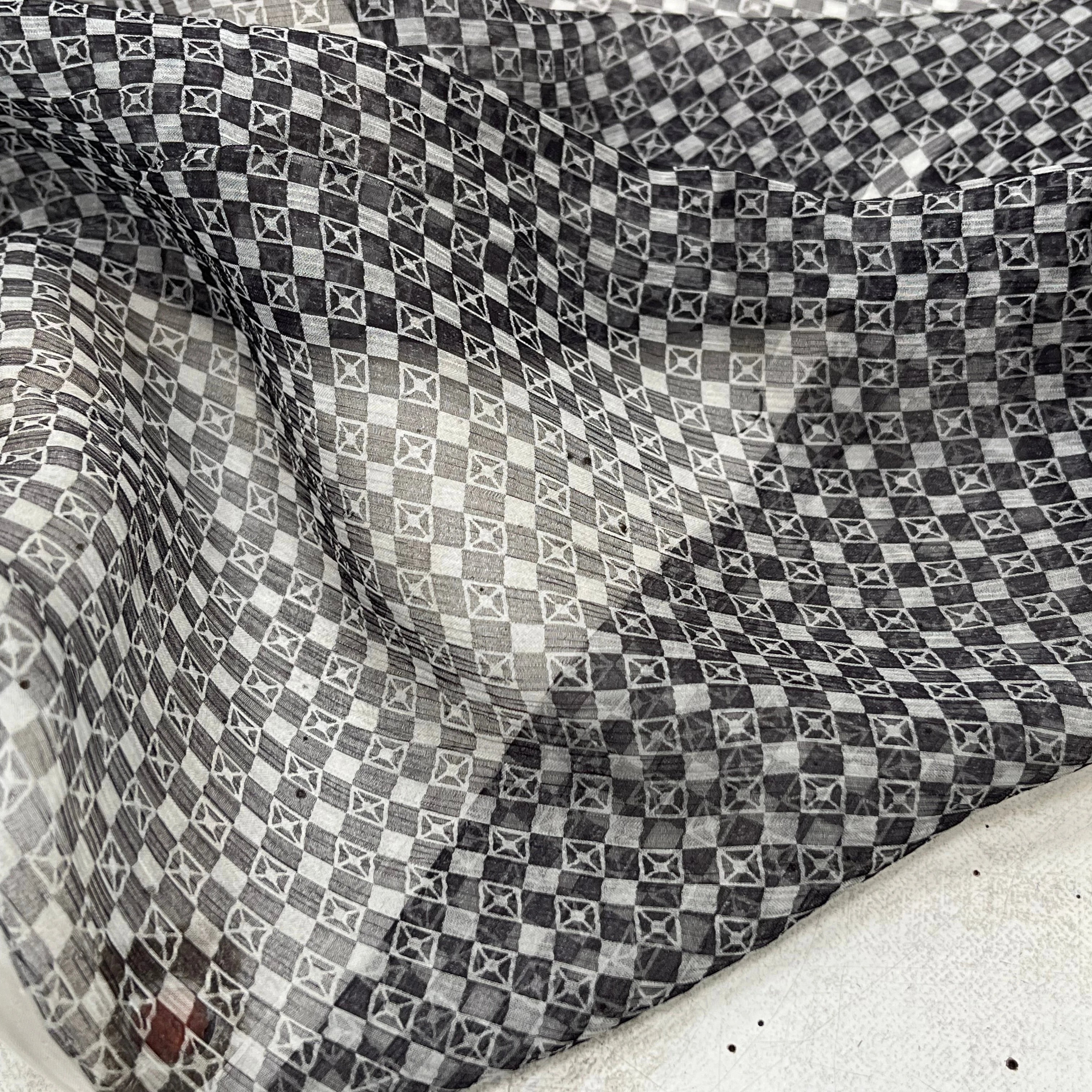 VOILE DE SOIE CARREAUX GÉOMETRIE - My Little Coupon