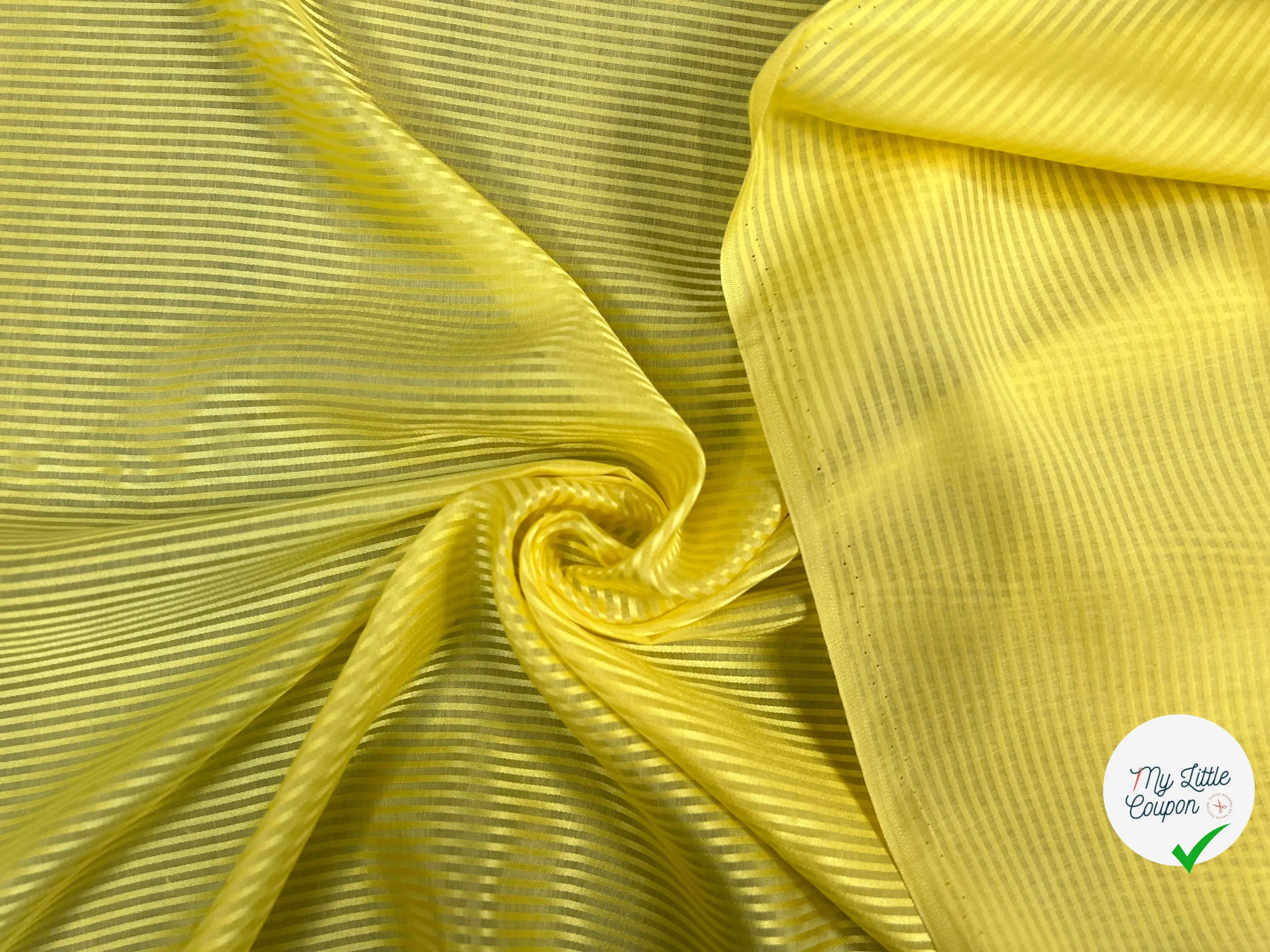 VOILE DE SOIE JAUNES RAYURES - My Little Coupon