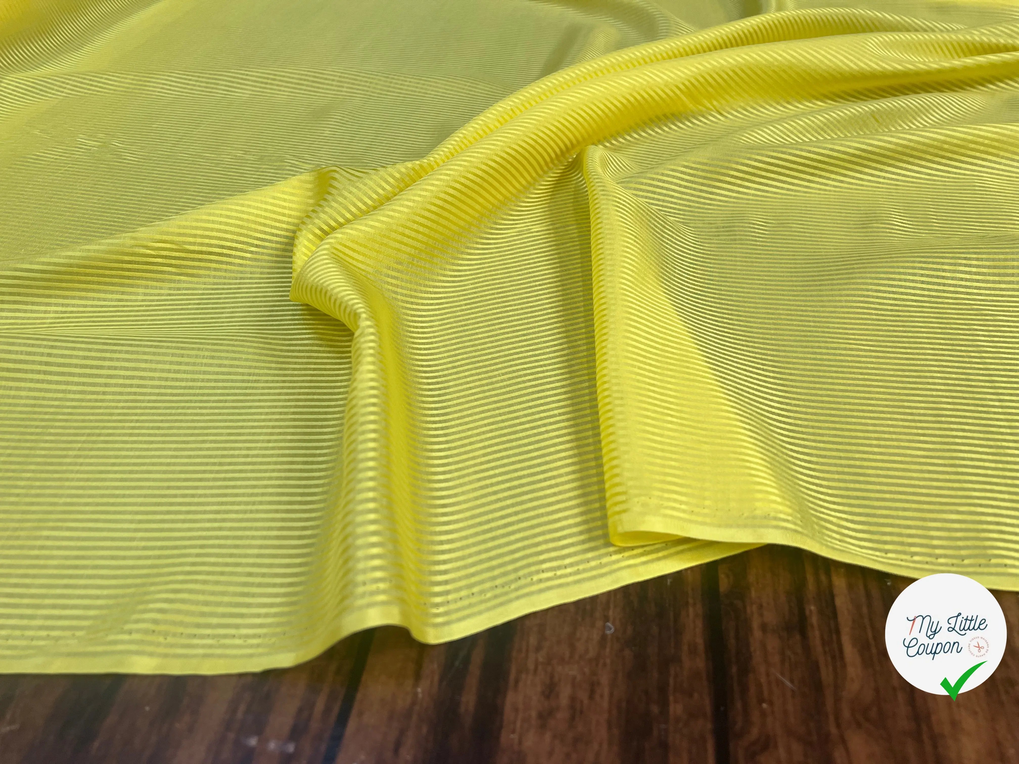 VOILE DE SOIE JAUNES RAYURES - My Little Coupon