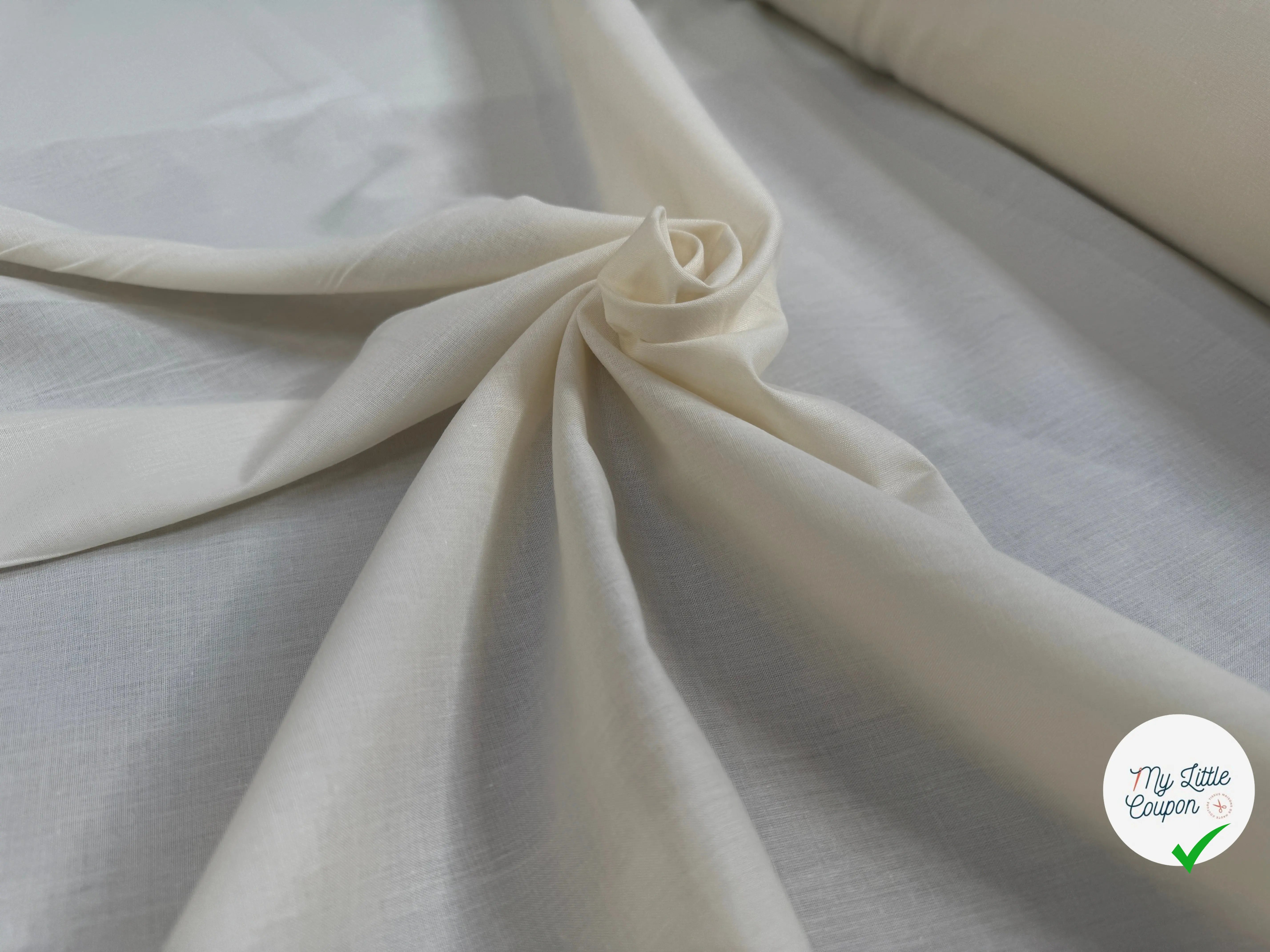 VOILE DE VISCOSE IVOIRE - My Little Coupon