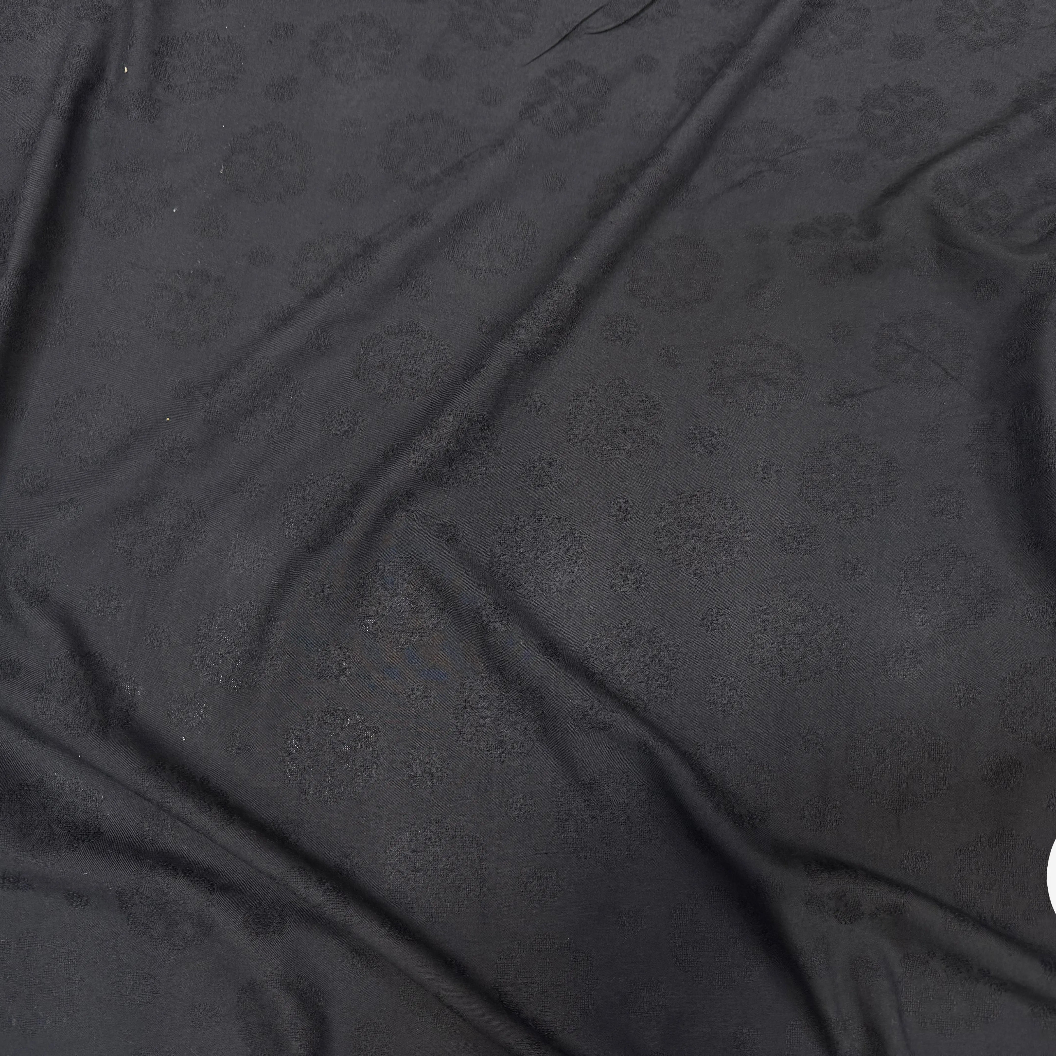 VOILE DÉVORÉ NOIR COTON - My Little Coupon