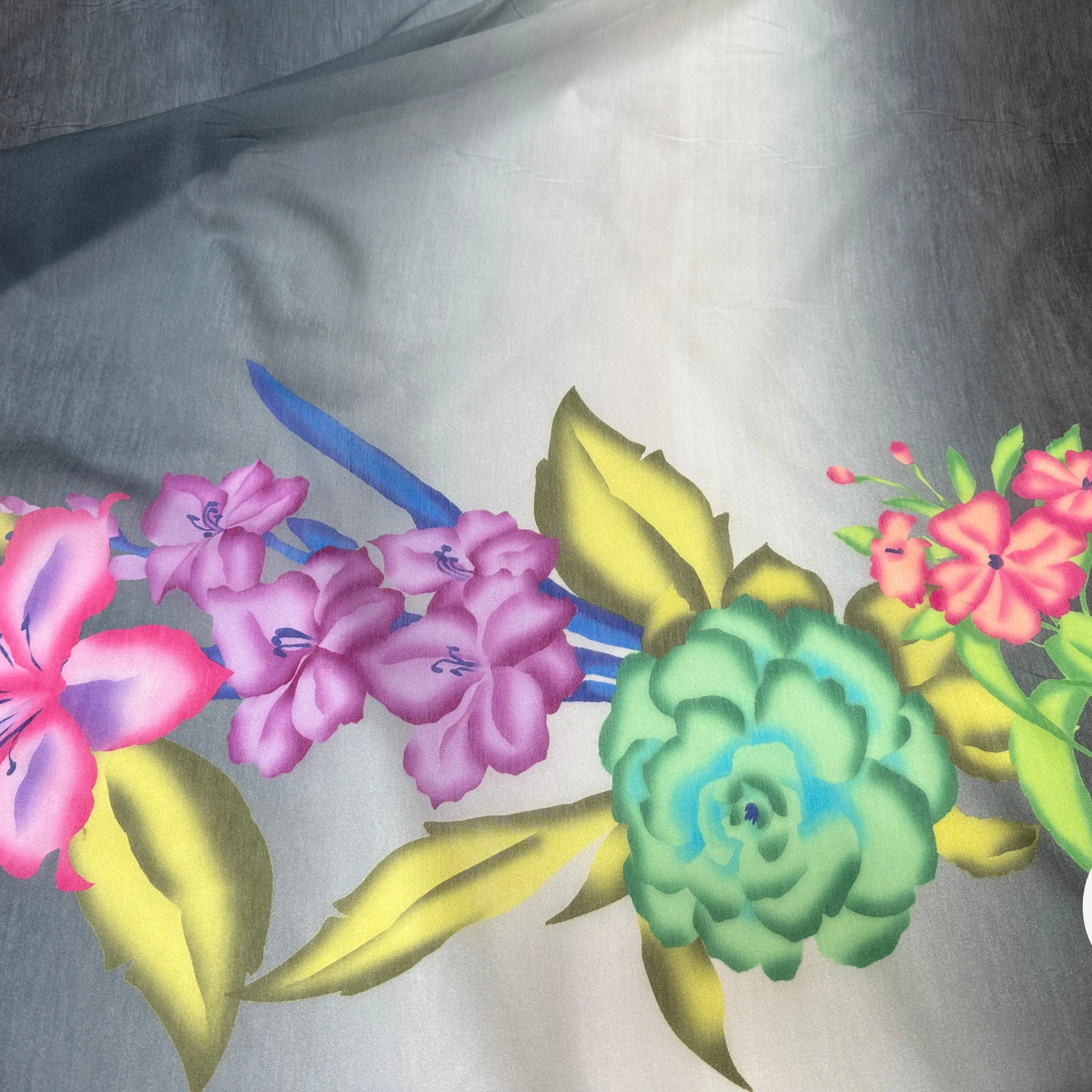 VOILE EMERISÉ COTON SOIE BASES DE FLEURS - My Little Coupon