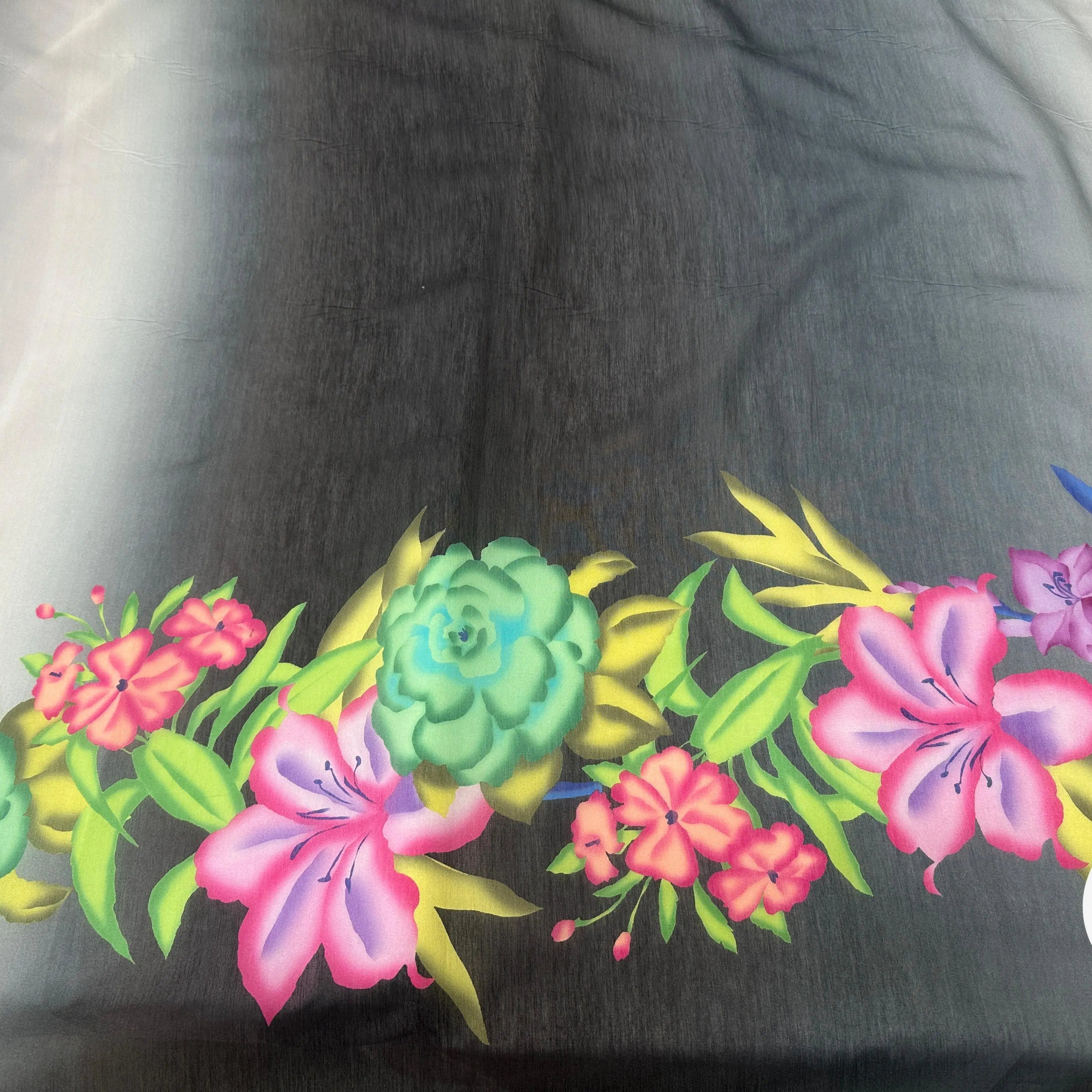 VOILE EMERISÉ COTON SOIE BASES DE FLEURS - My Little Coupon