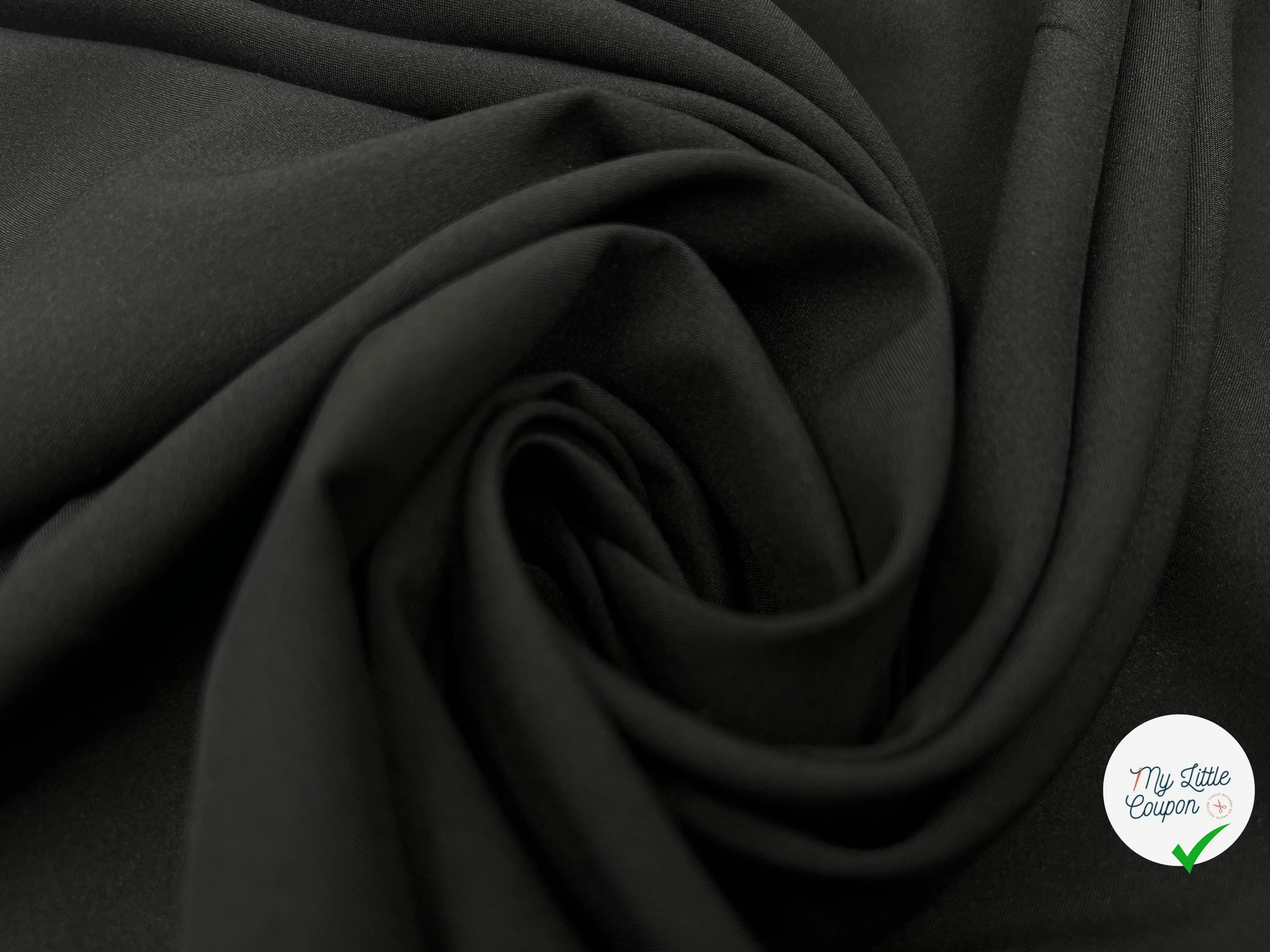 VOILE POLYESTER NOIR PROFOND - My Little Coupon - tissu - coudre