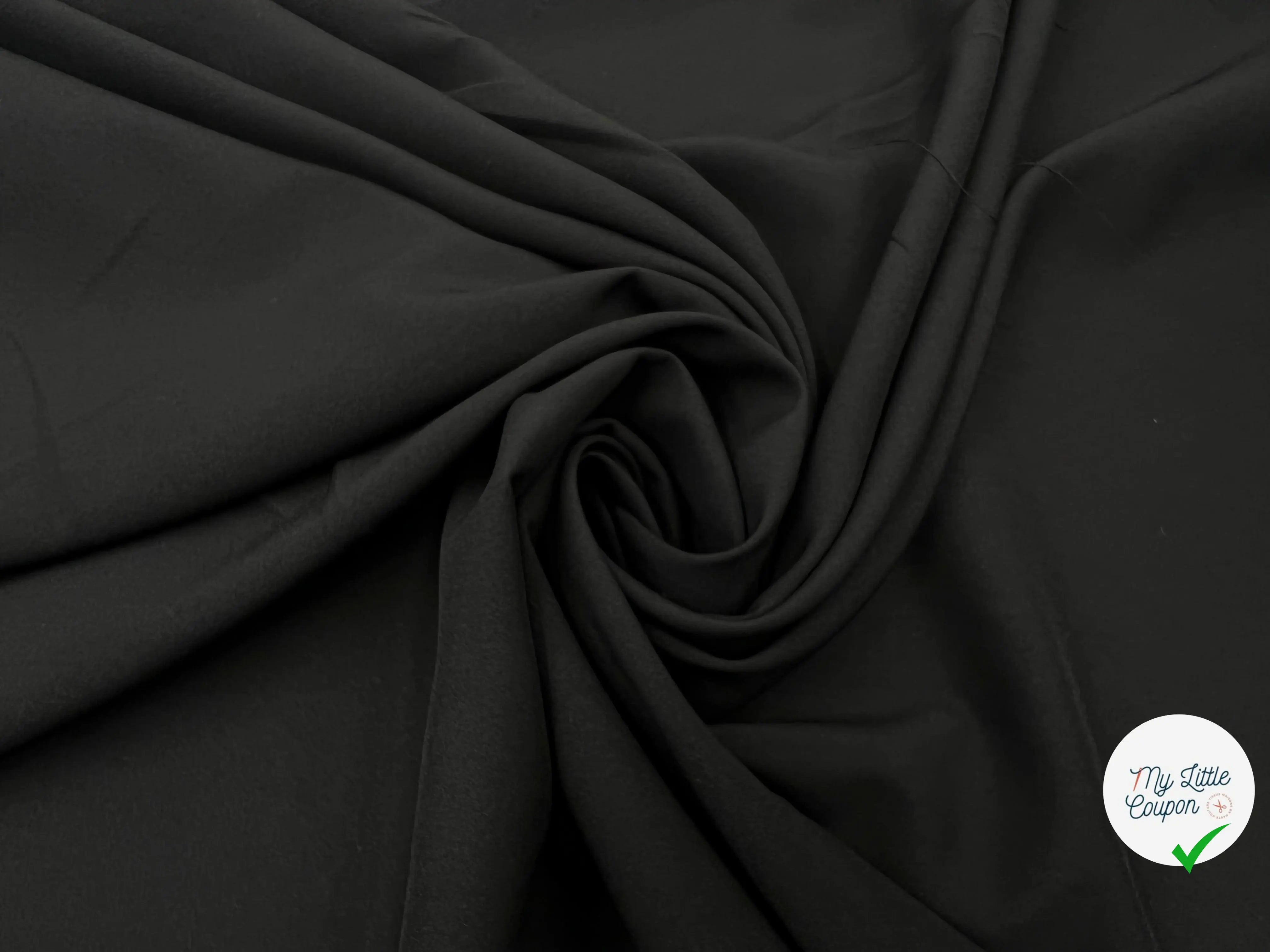 VOILE POLYESTER NOIR PROFOND - My Little Coupon - tissu - coudre