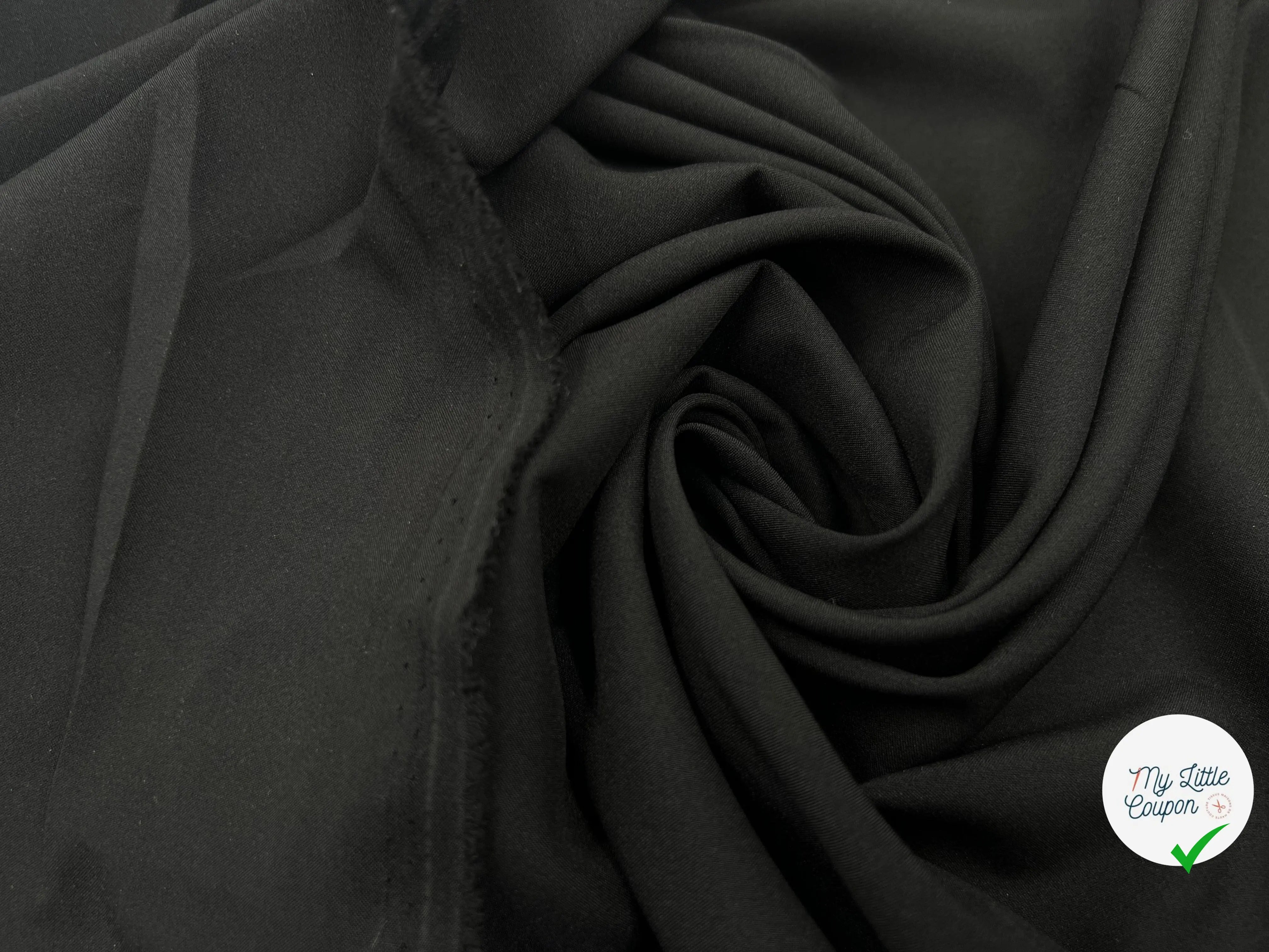 VOILE POLYESTER NOIR PROFOND - My Little Coupon - tissu - coudre
