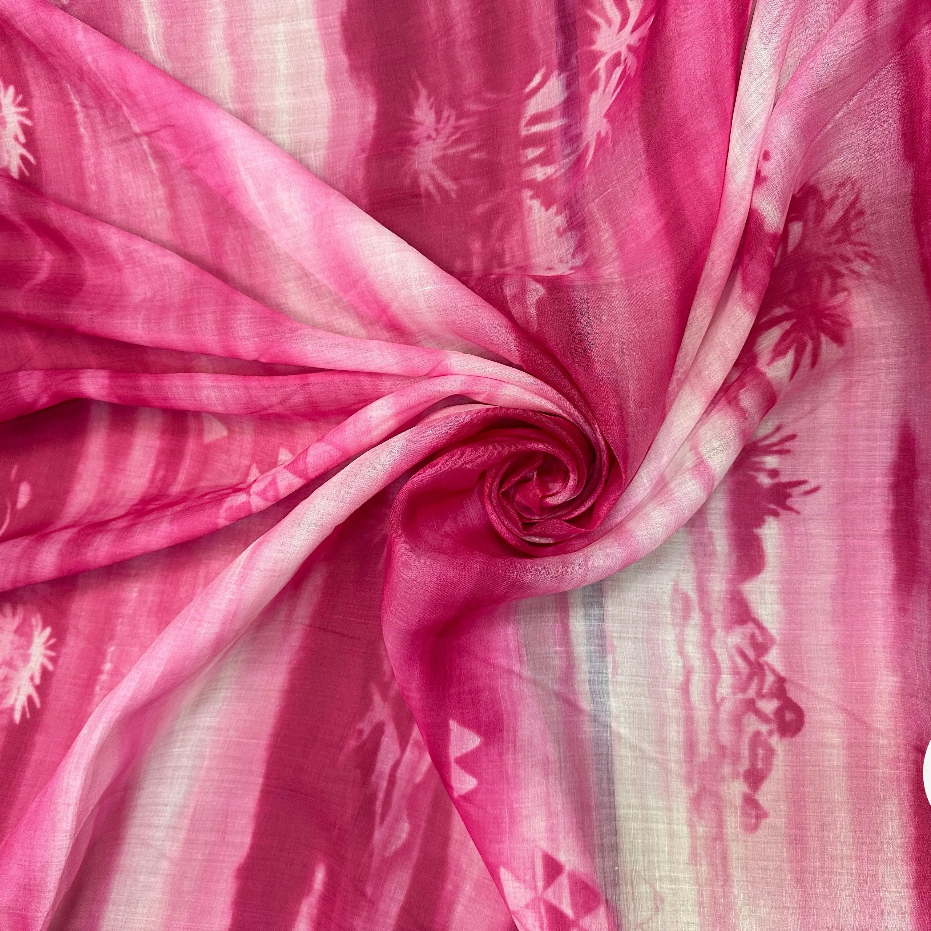 VOILE RAMIE GLIDA PARTY DECLASSÉ PALMIERS ROSÉS - My Little Coupon