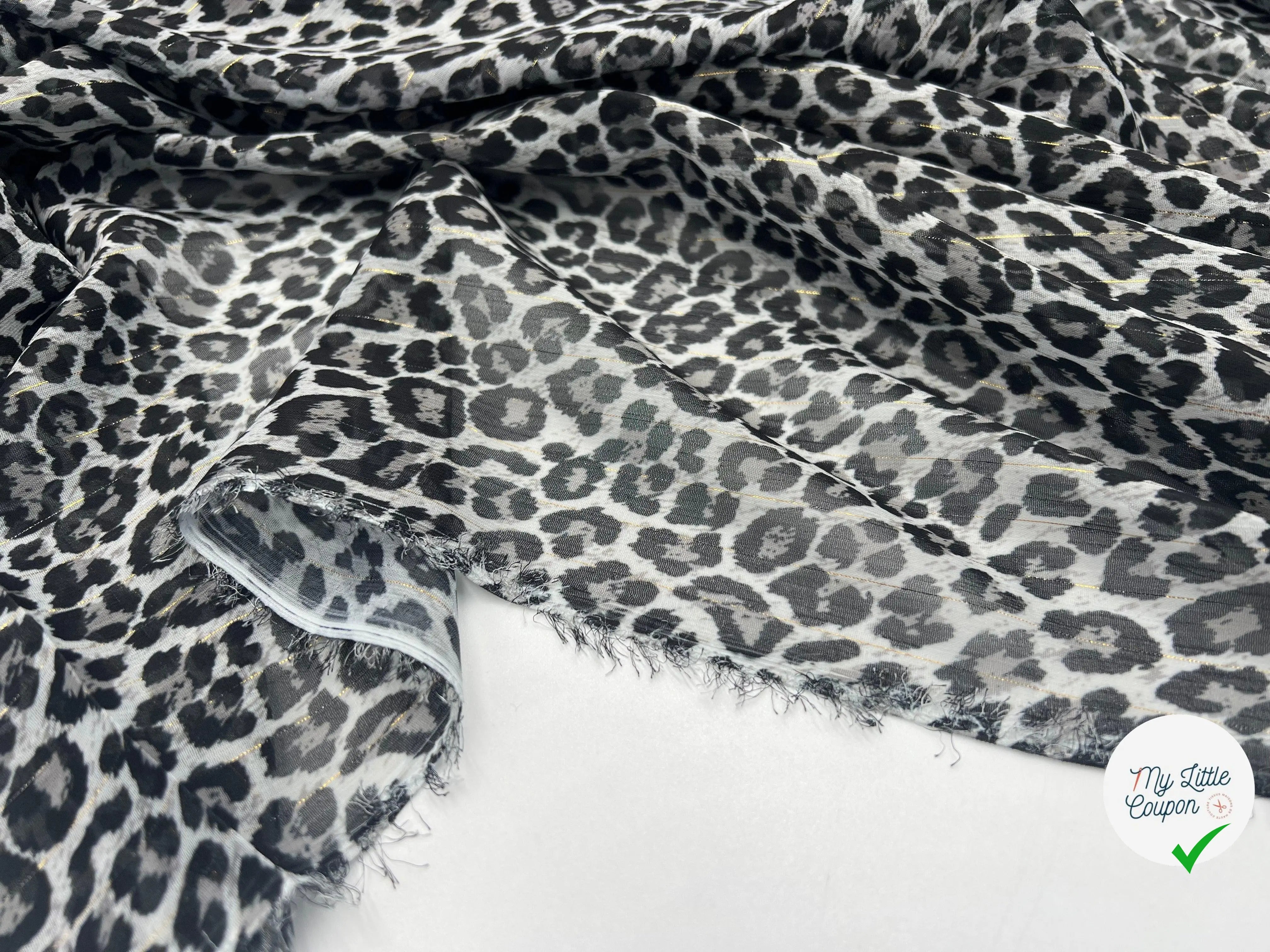 VOILE TIGRÉ FIL DORÉ - My Little Coupon - tissu - coudre