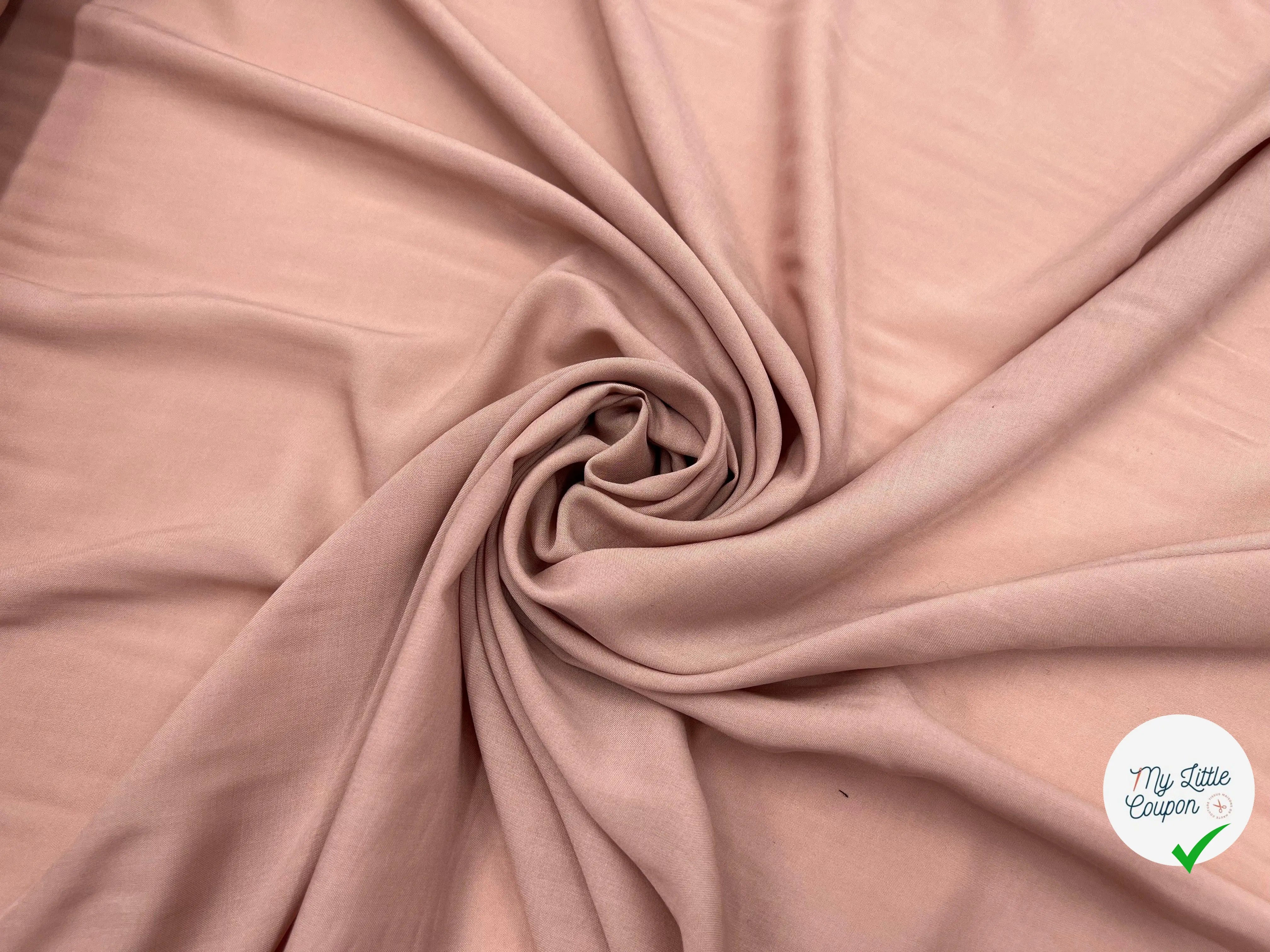VOILE VISCOSE COULEUR CHAIR - My Little Coupon - tissu - coudre