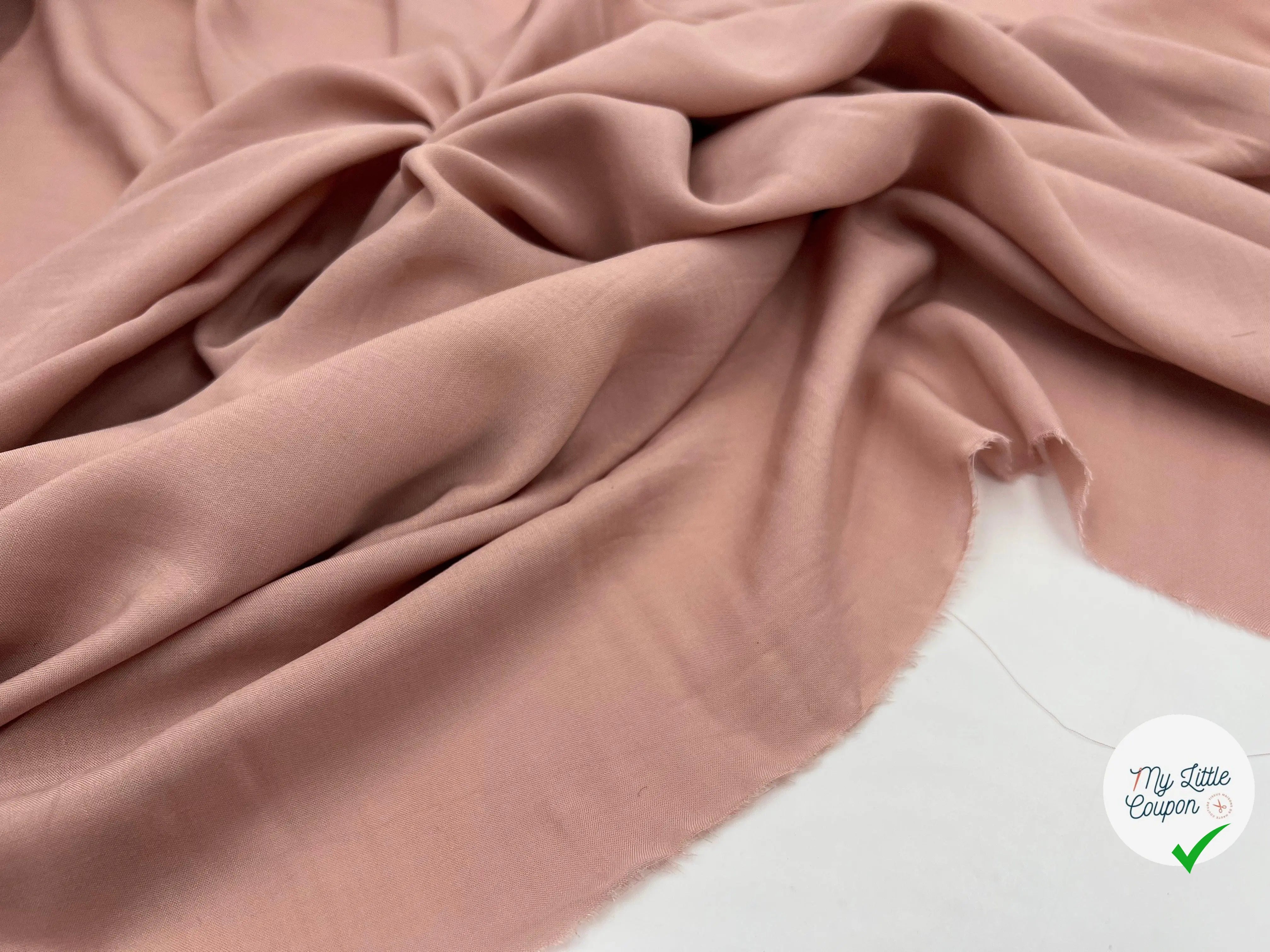 VOILE VISCOSE COULEUR CHAIR - My Little Coupon - tissu - coudre
