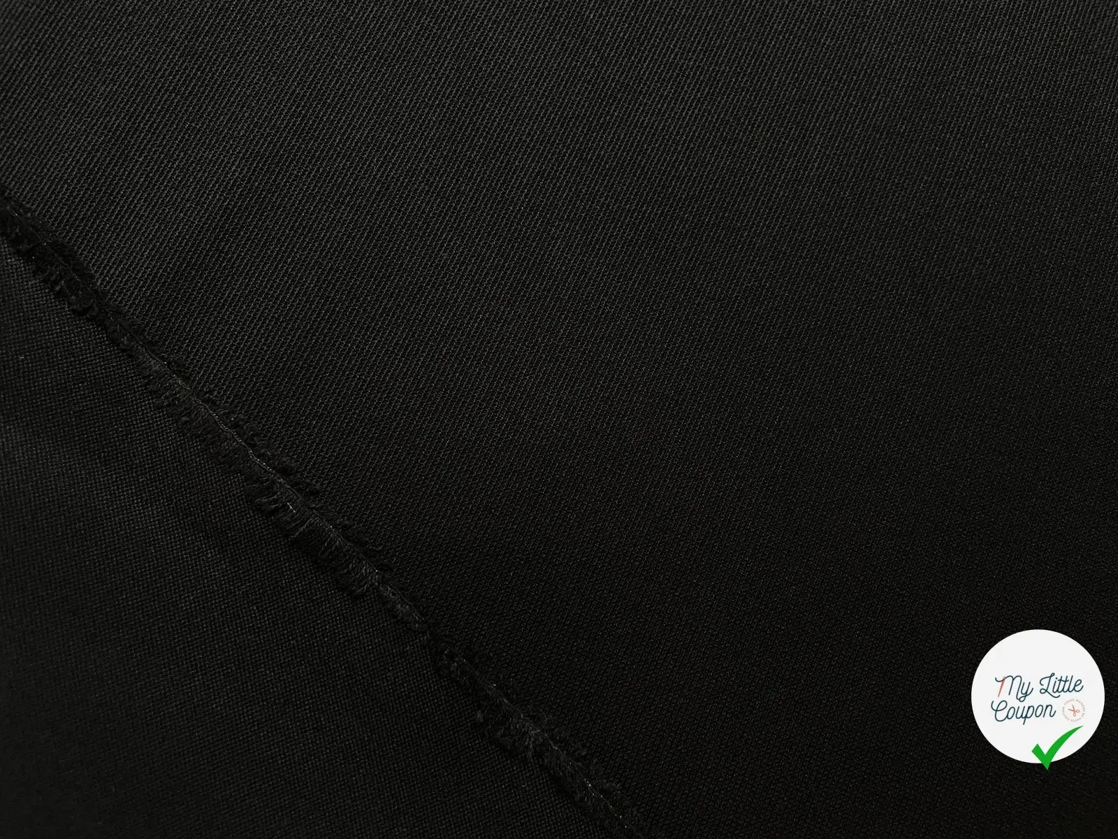 WHIPCORD POLYLAINE NOIR 55% LAINE - My Little Coupon - tissu - coudre