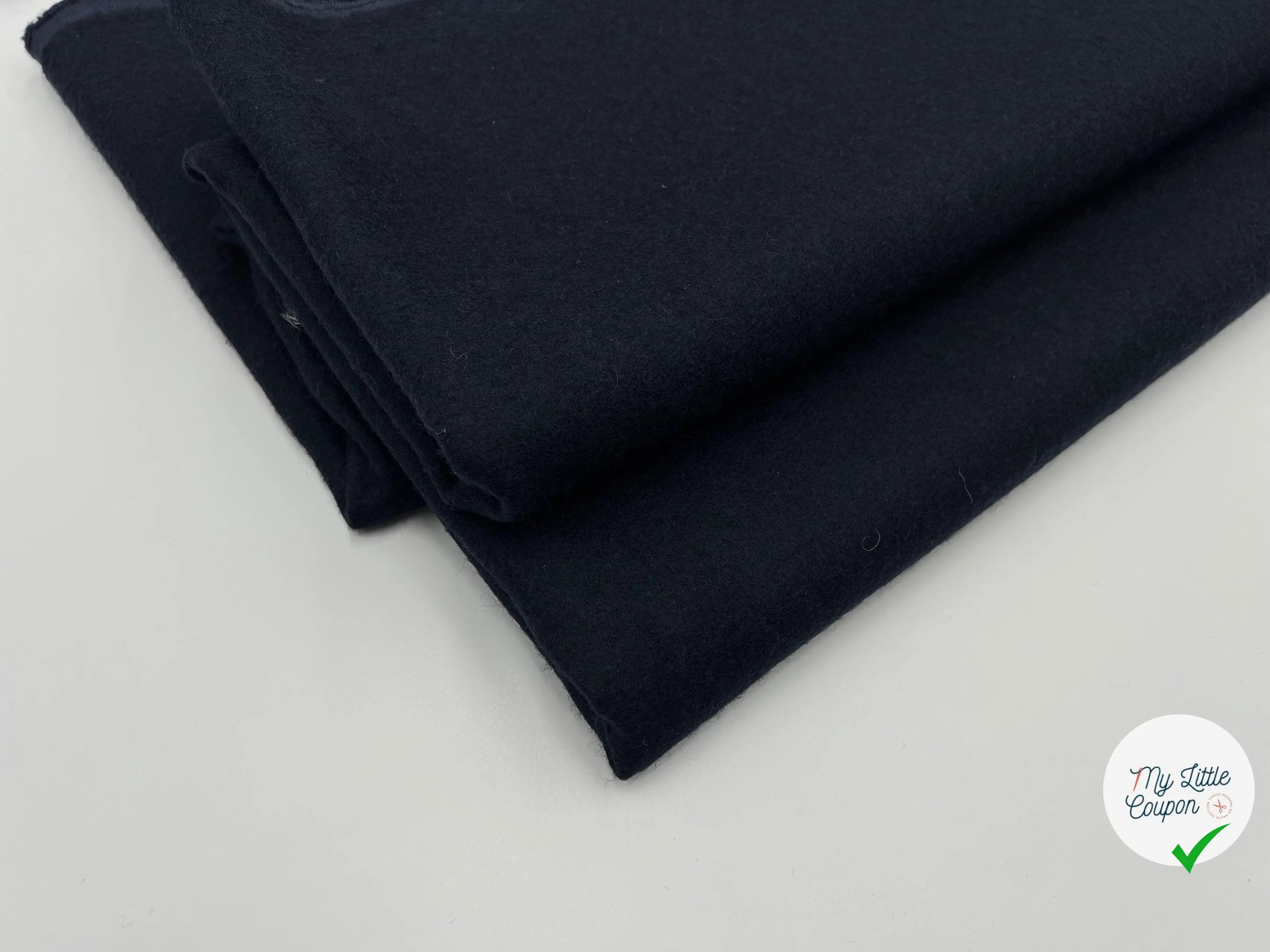 WHIPCORD PRESTIGE NAVY JAPON ENVERS GRATTÉ - My Little Coupon - tissu - coudre