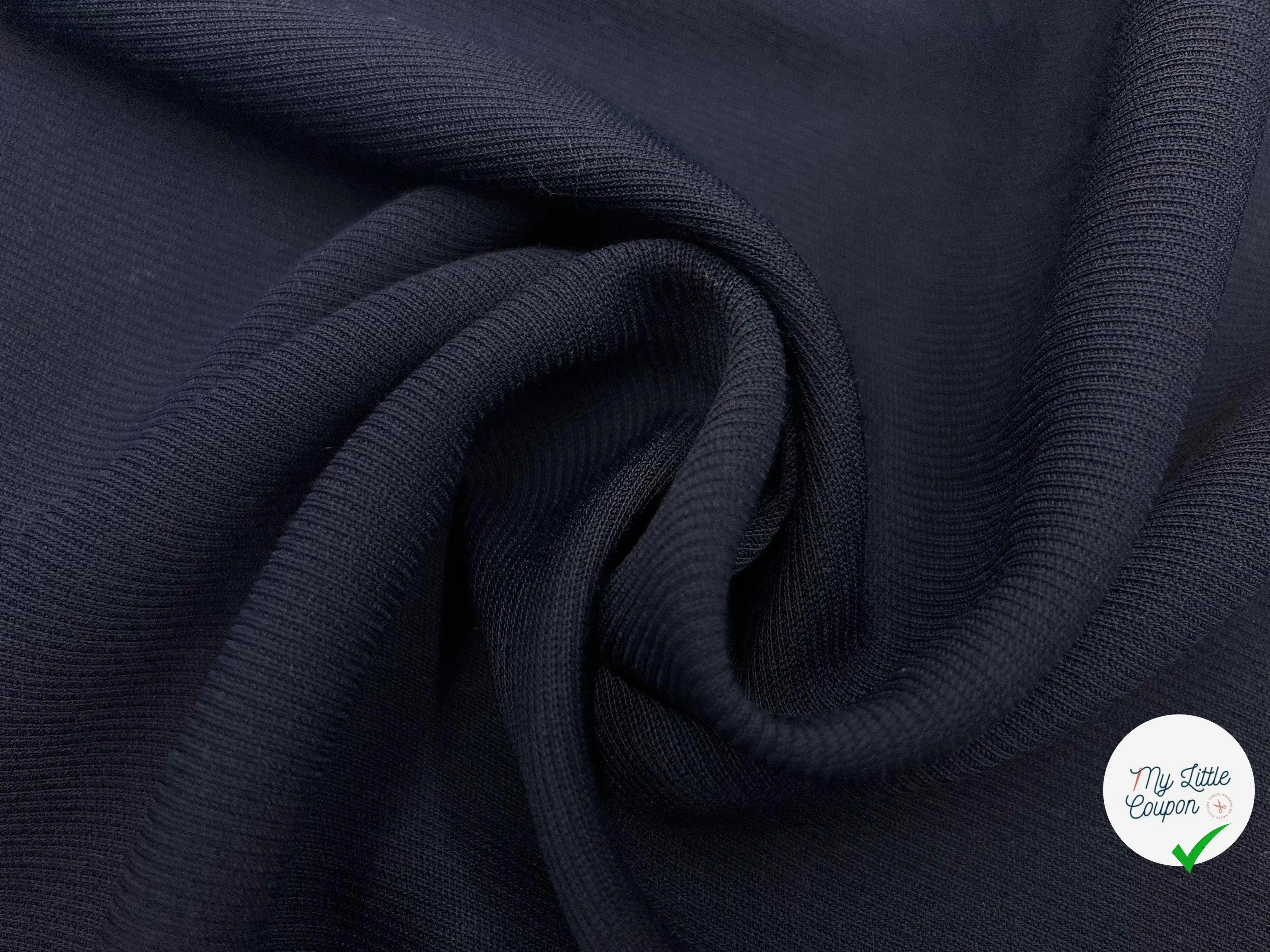 WHIPCORD VISCOSE NOIR FLEUIDE - My Little Coupon - tissu - coudre
