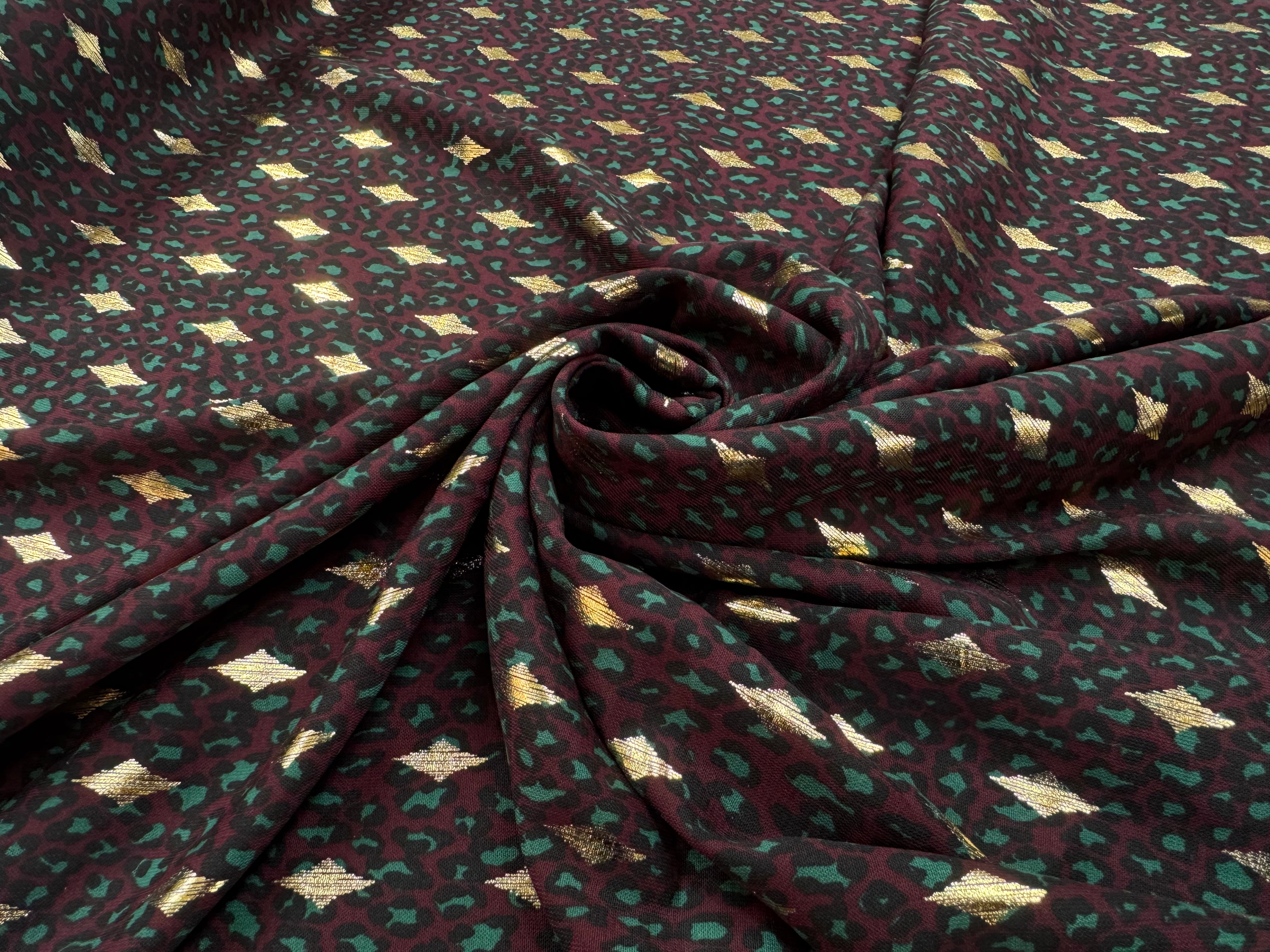 WOOLPEACH LEOPARD FOND BORDEAUX ET LEPOARD AVEC DETAILS DORÉS - My Little Coupon