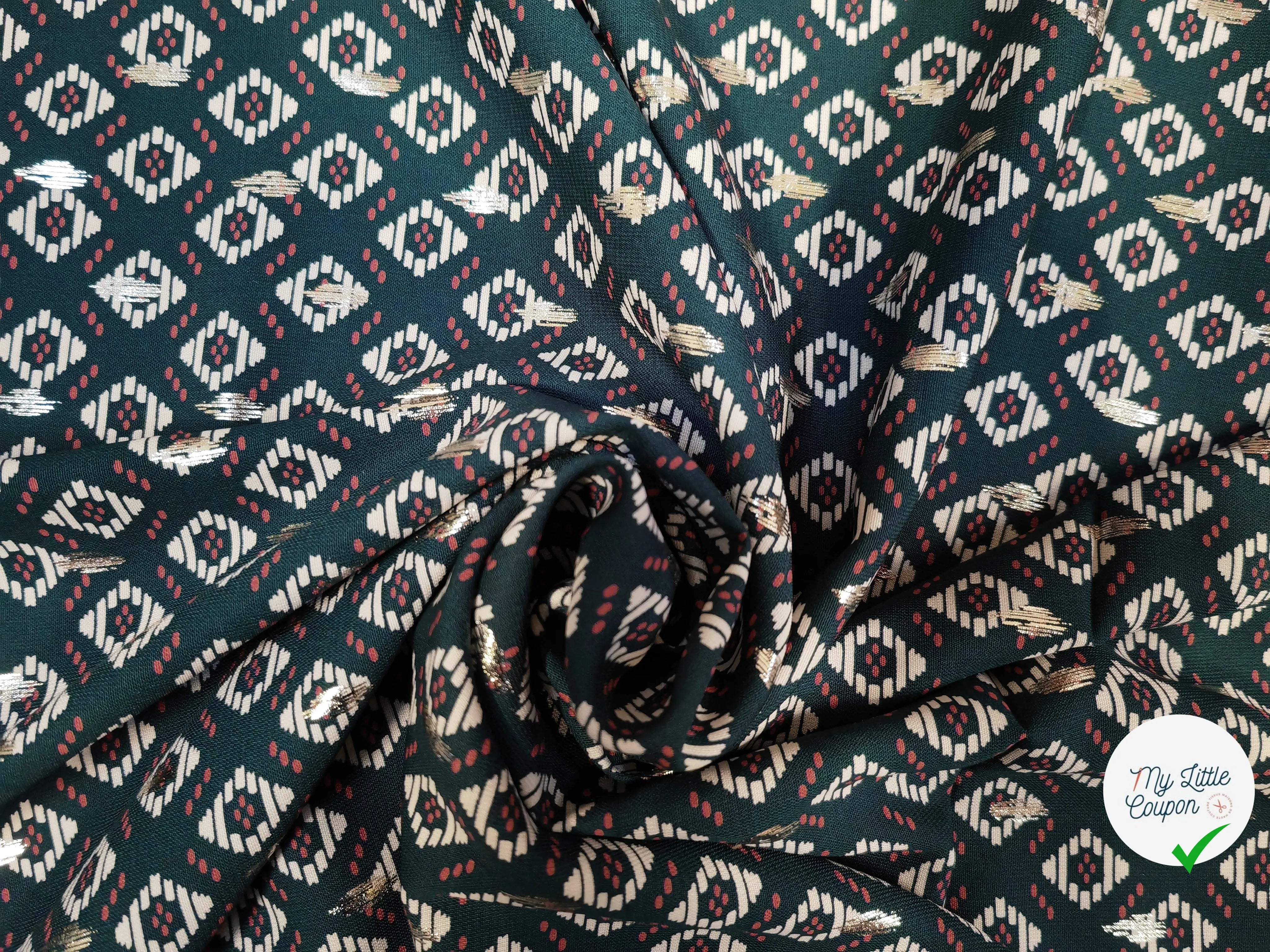WOOLPEACH LOSANGE CASSÉ FOND VERT RATURE DORÉ - My Little Coupon