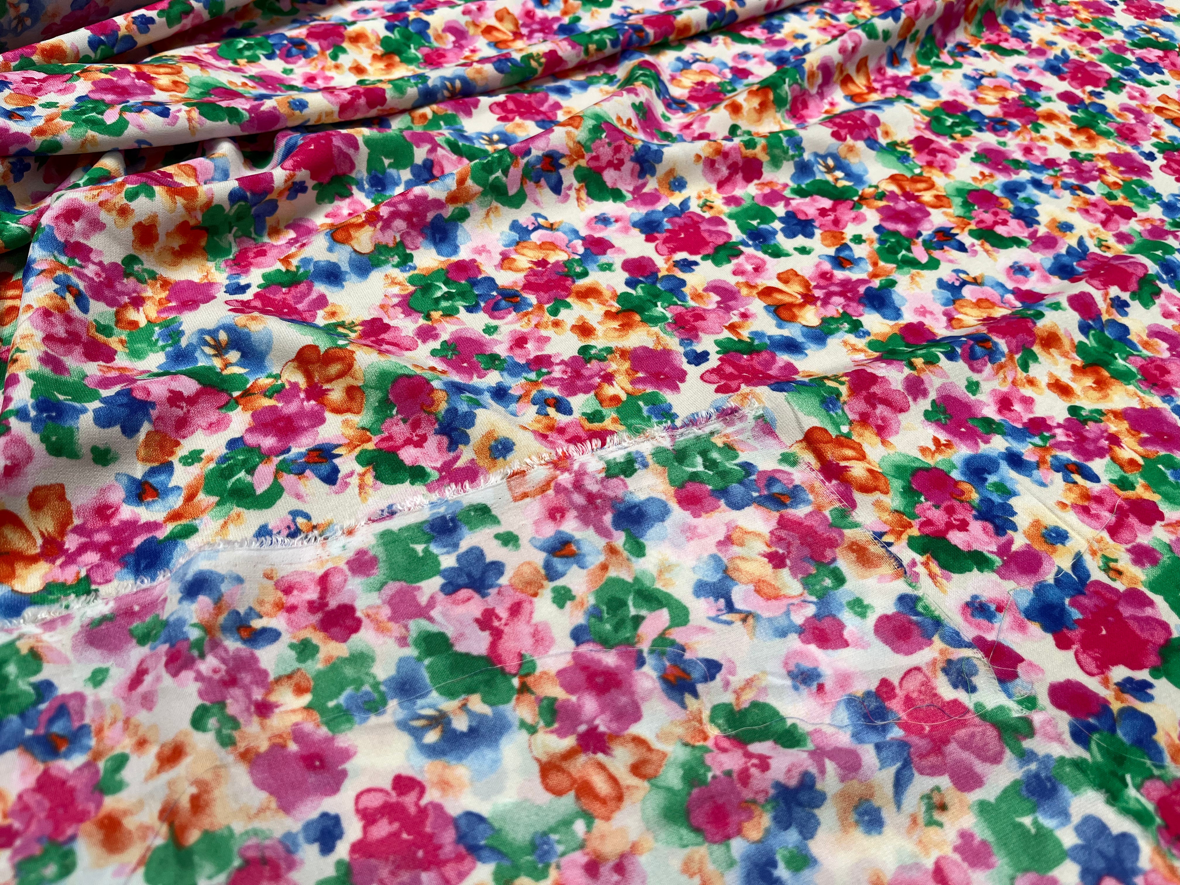 WOOLPEACH MOTIF GROSSE FLEUR ROSE ORANGE BLEU VERT - My Little Coupon