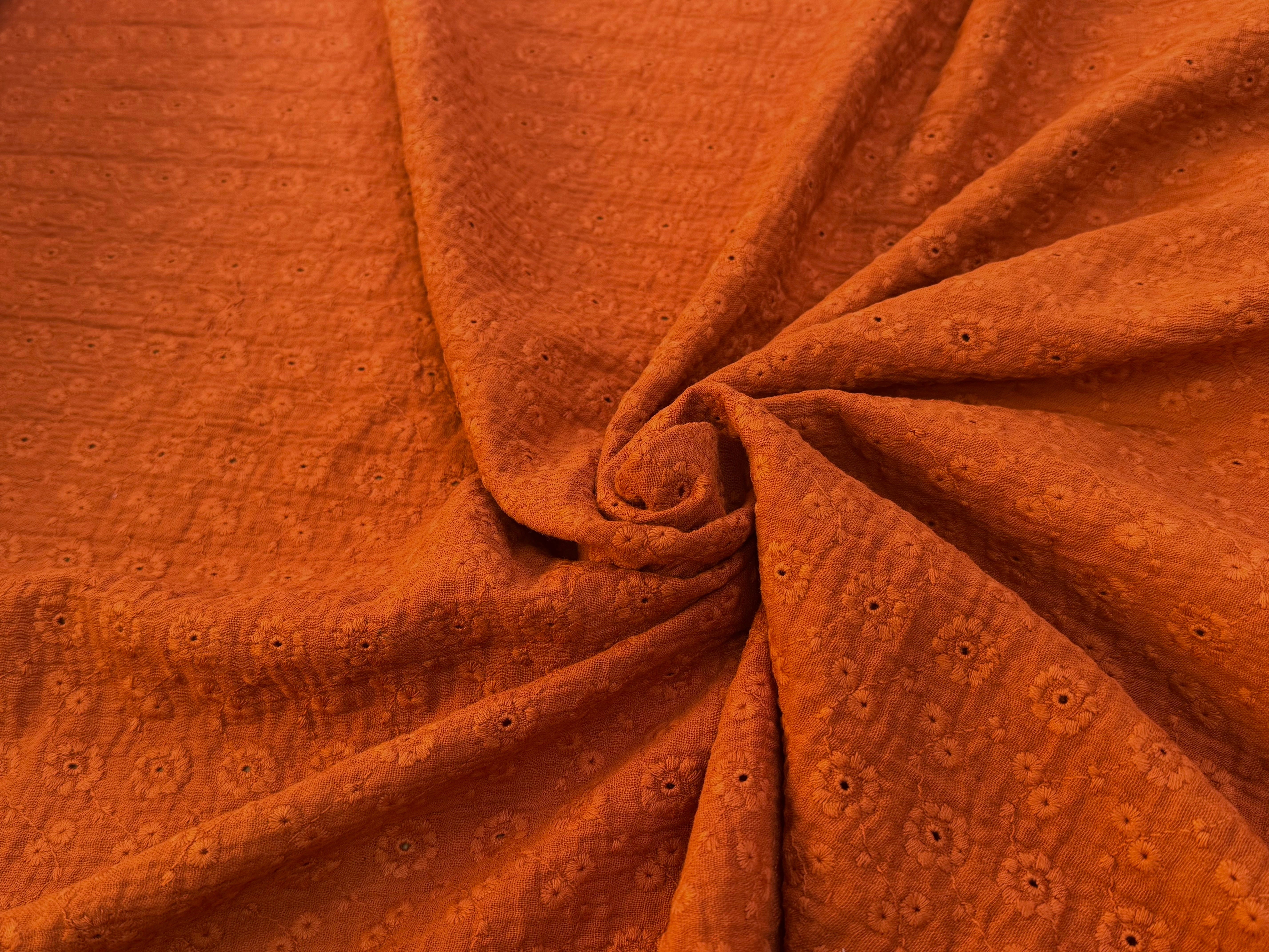 BRODERIE ANGLAISE COTON ROUILLE - My Little Coupon