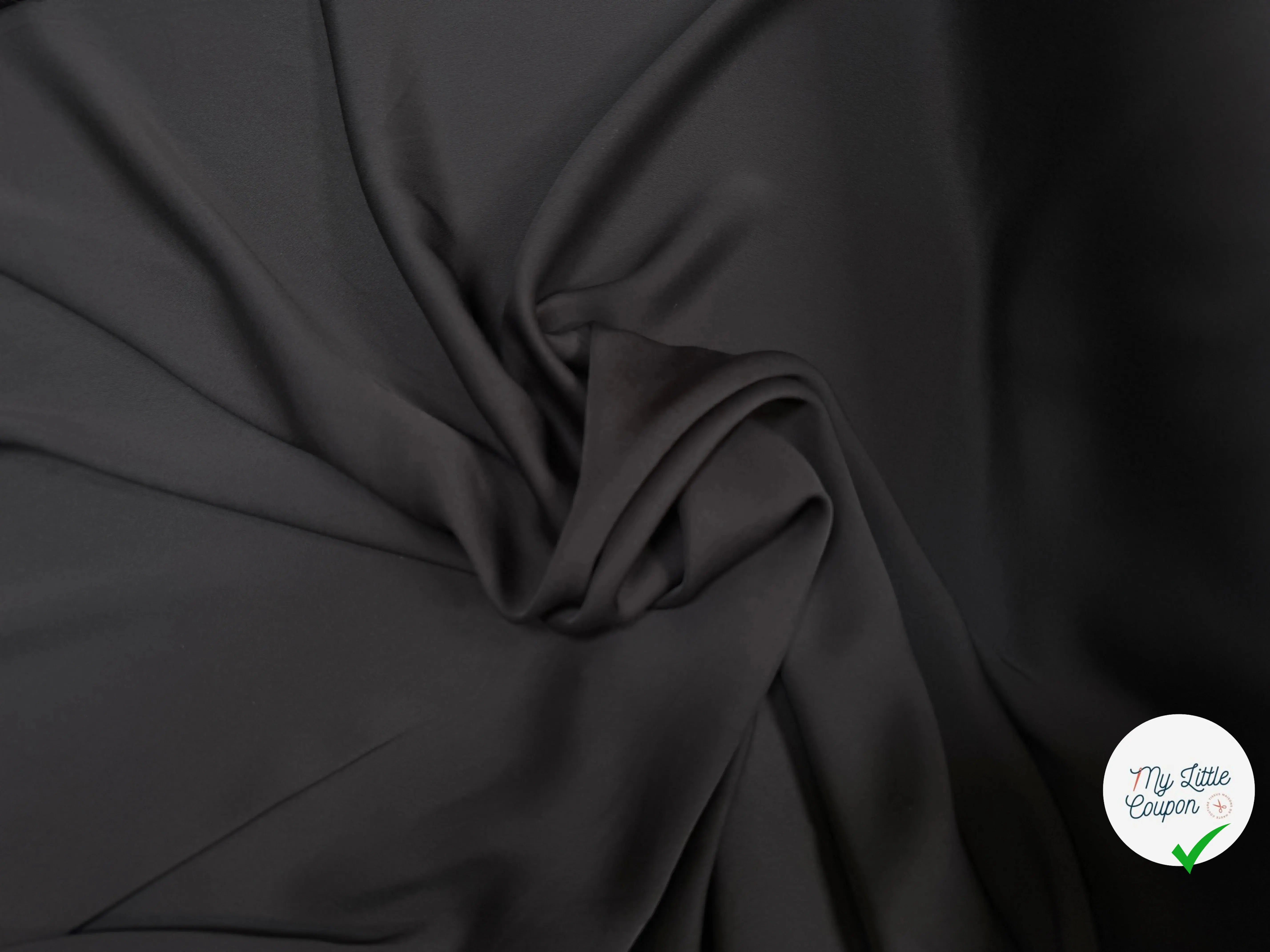 CRÊPE ENVERS SATIN NOIR ITALIEN - My Little Coupon