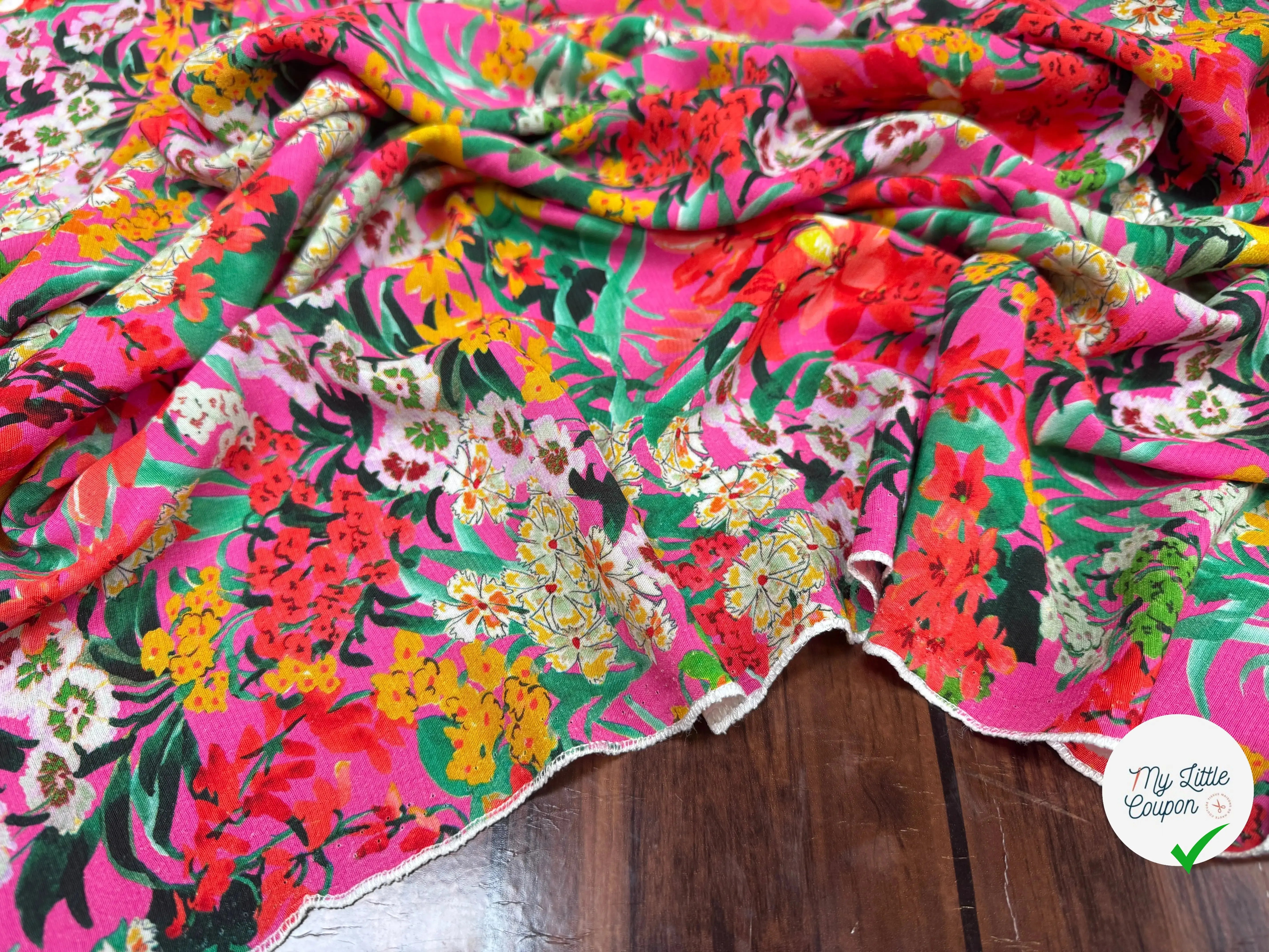 CREPE VISCOSE A FLEURS - My Little Coupon