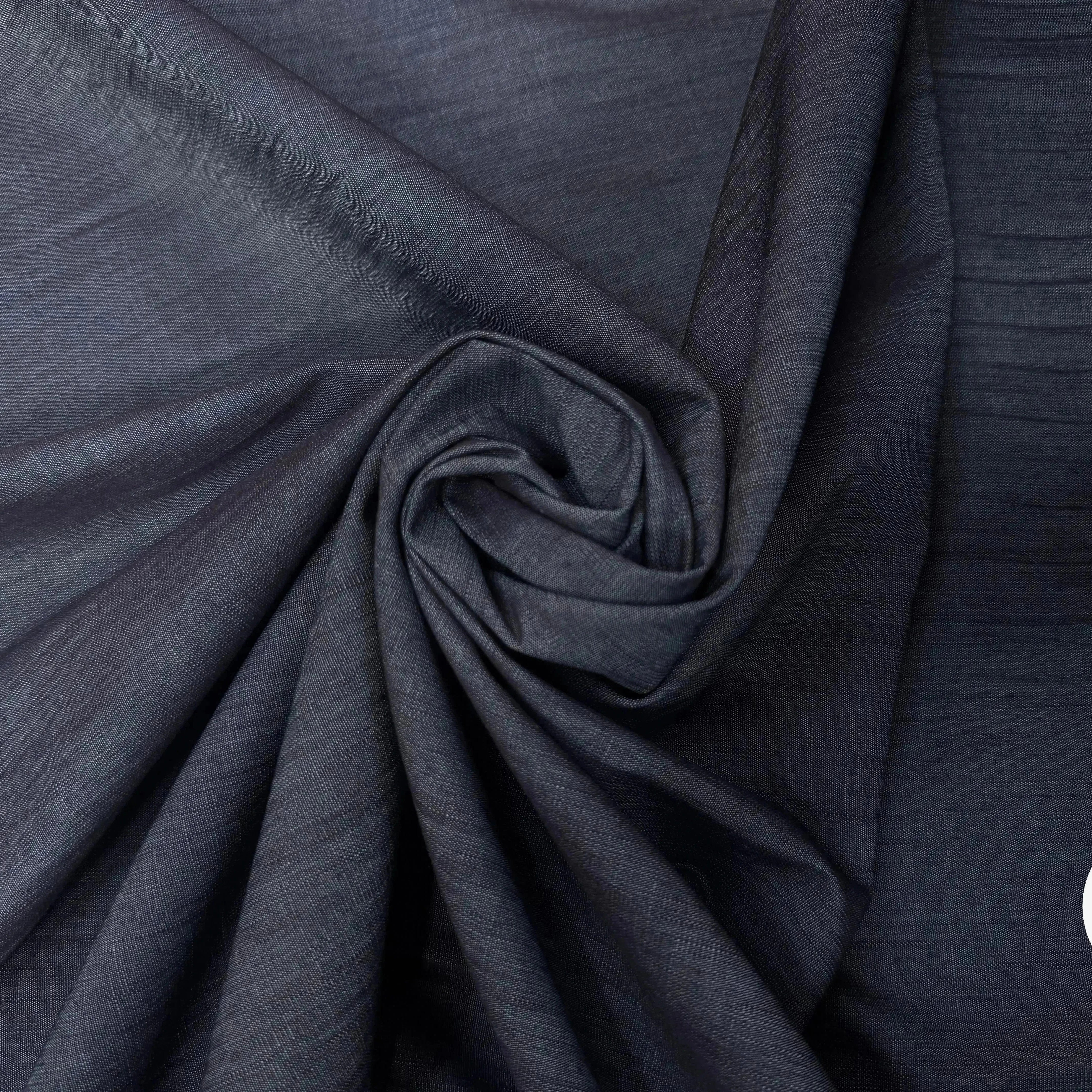 DENIM COTON FIN BLEU NAVY - My Little Coupon