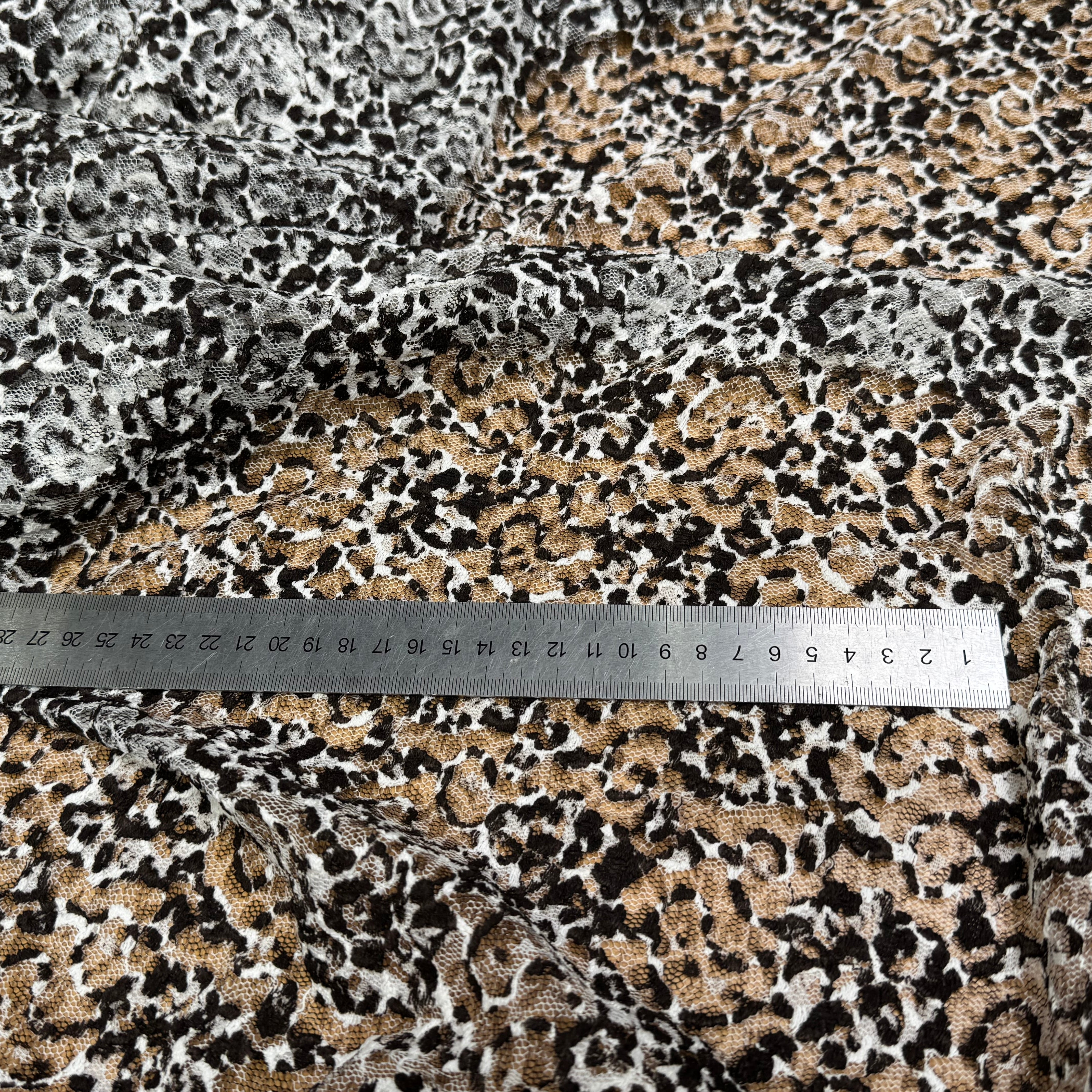 DENTELLE TÂCHES MARRON NOISETTE ÉCRU STRETCH - My Little Coupon