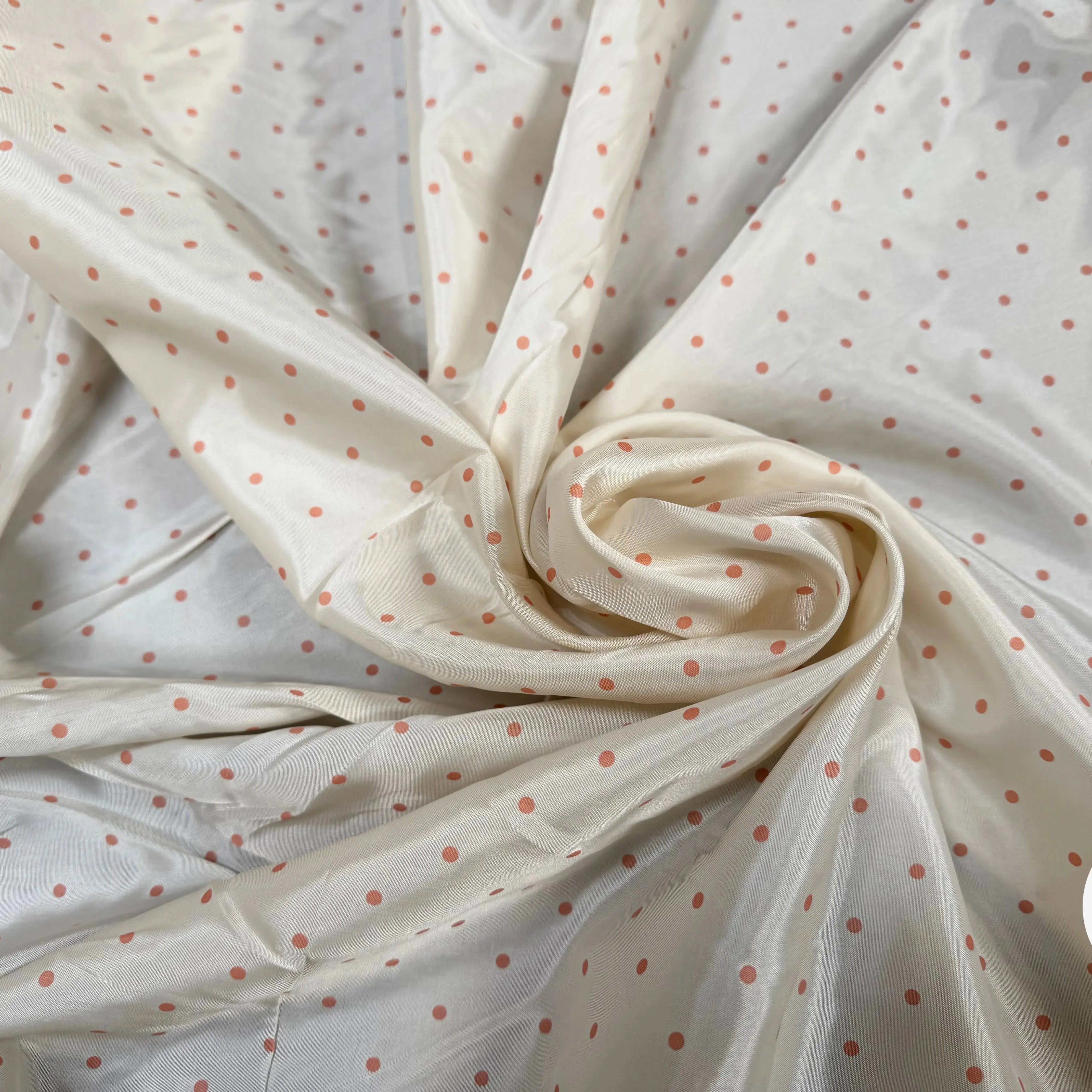 DOUBLURE ACÉTATE BEMBERG ARABEL POIS ROSES - My Little Coupon