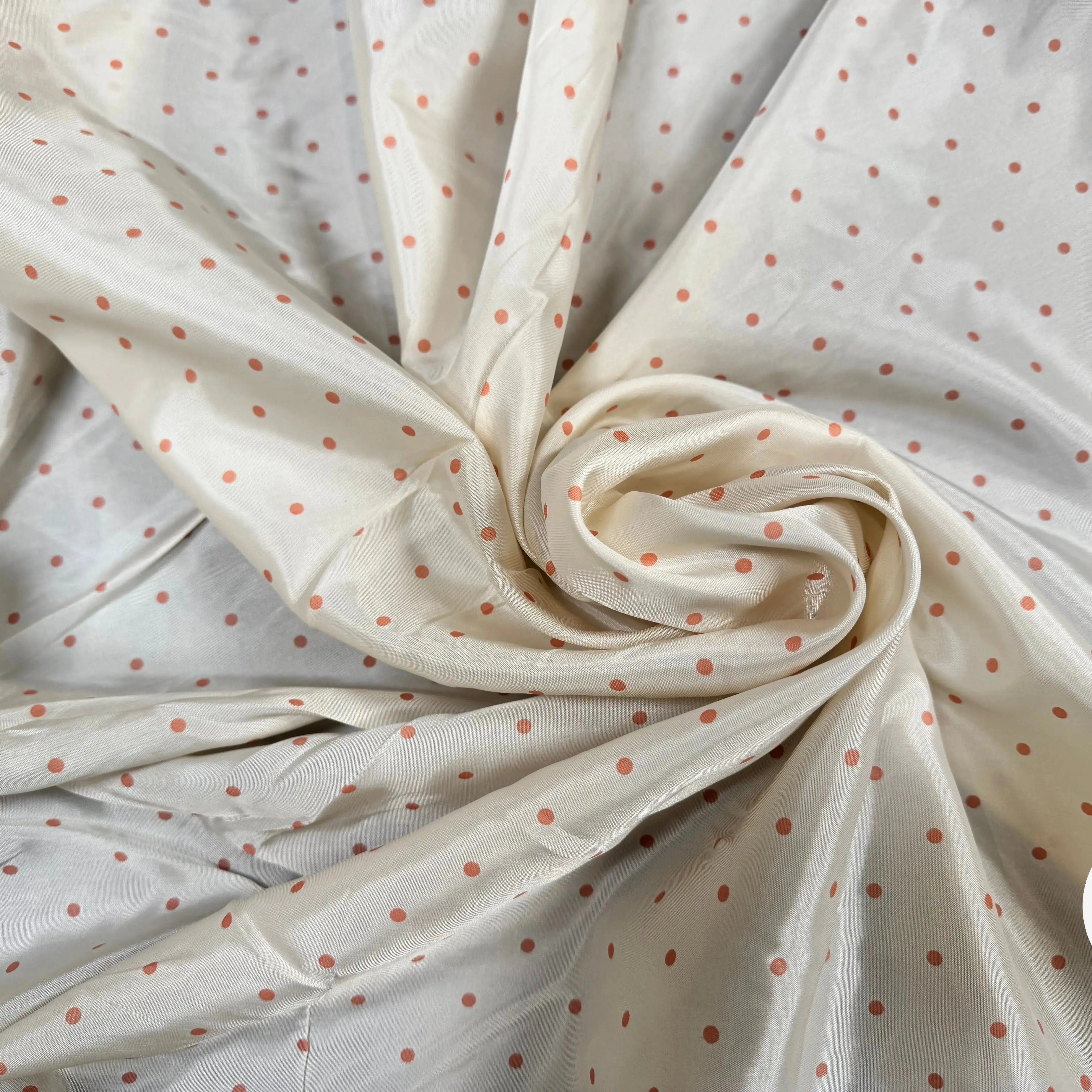 DOUBLURE ACÉTATE BEMBERG ARABEL POIS ROSES - My Little Coupon