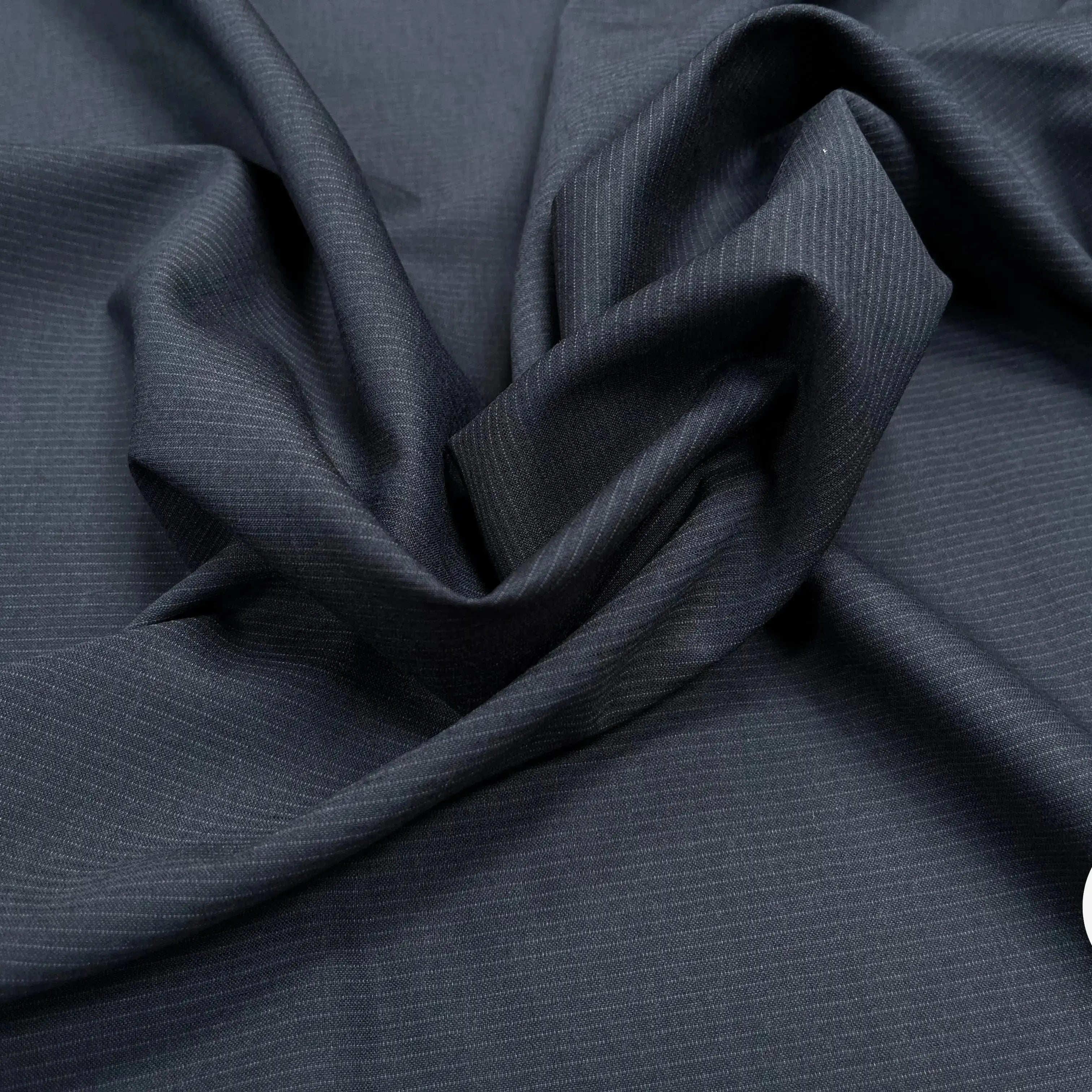 DRAPERIE 100% LAINE VIERGE BLEU MARINE RAYÉ TRÈS ÉLEGANTE - My Little Coupon