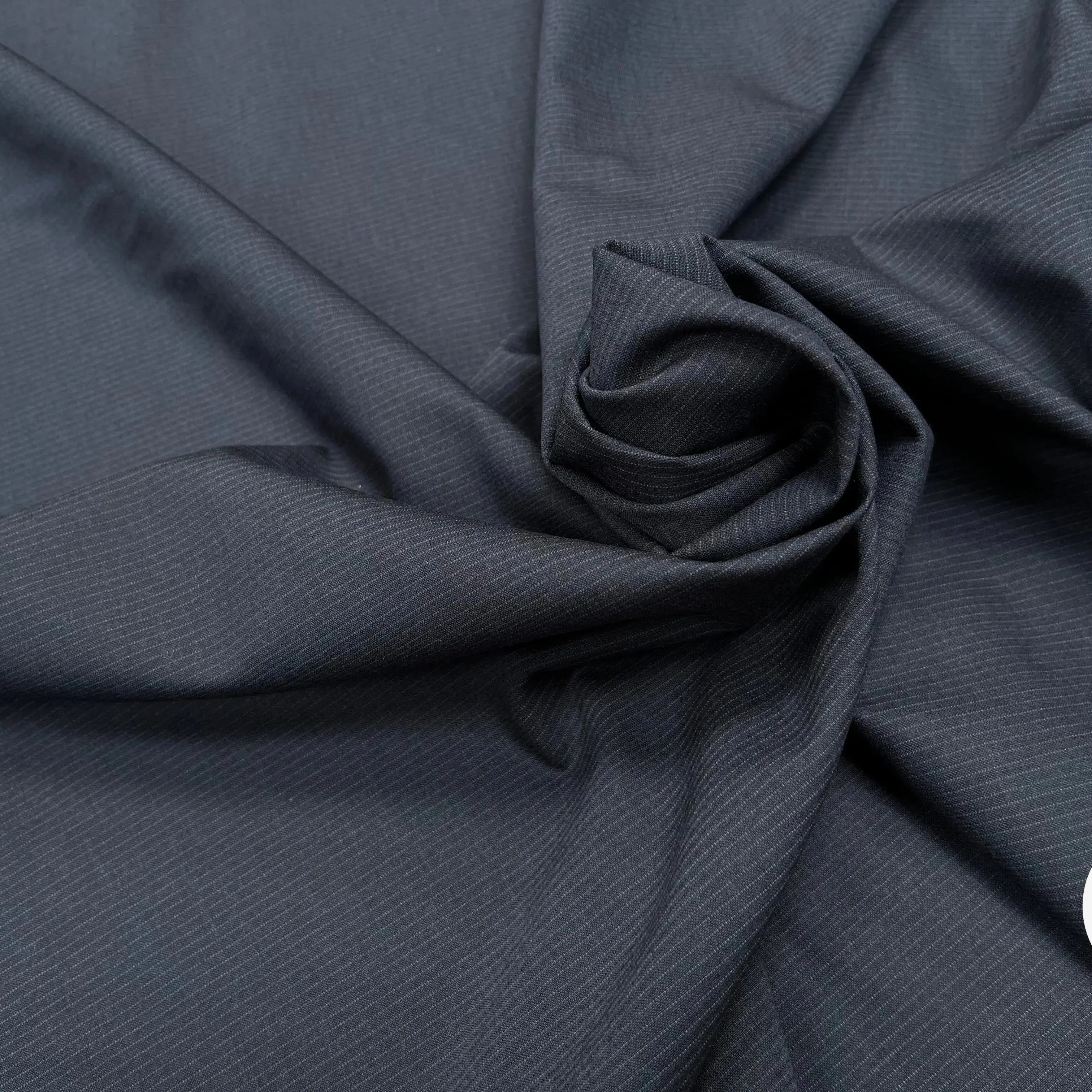 DRAPERIE 100% LAINE VIERGE BLEU MARINE RAYÉ TRÈS ÉLEGANTE - My Little Coupon