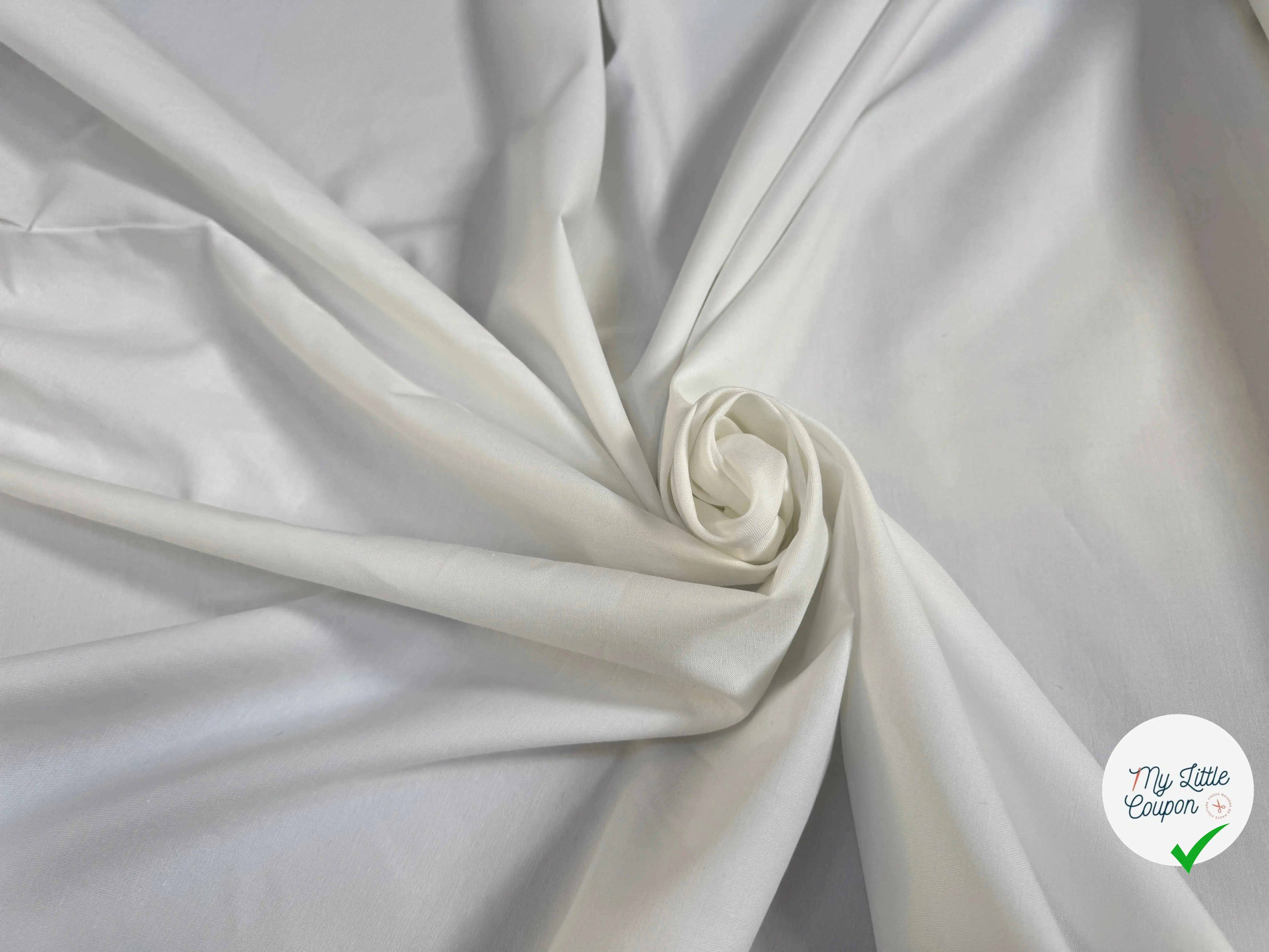 GABARDINE DE COTON BLANC - My Little Coupon
