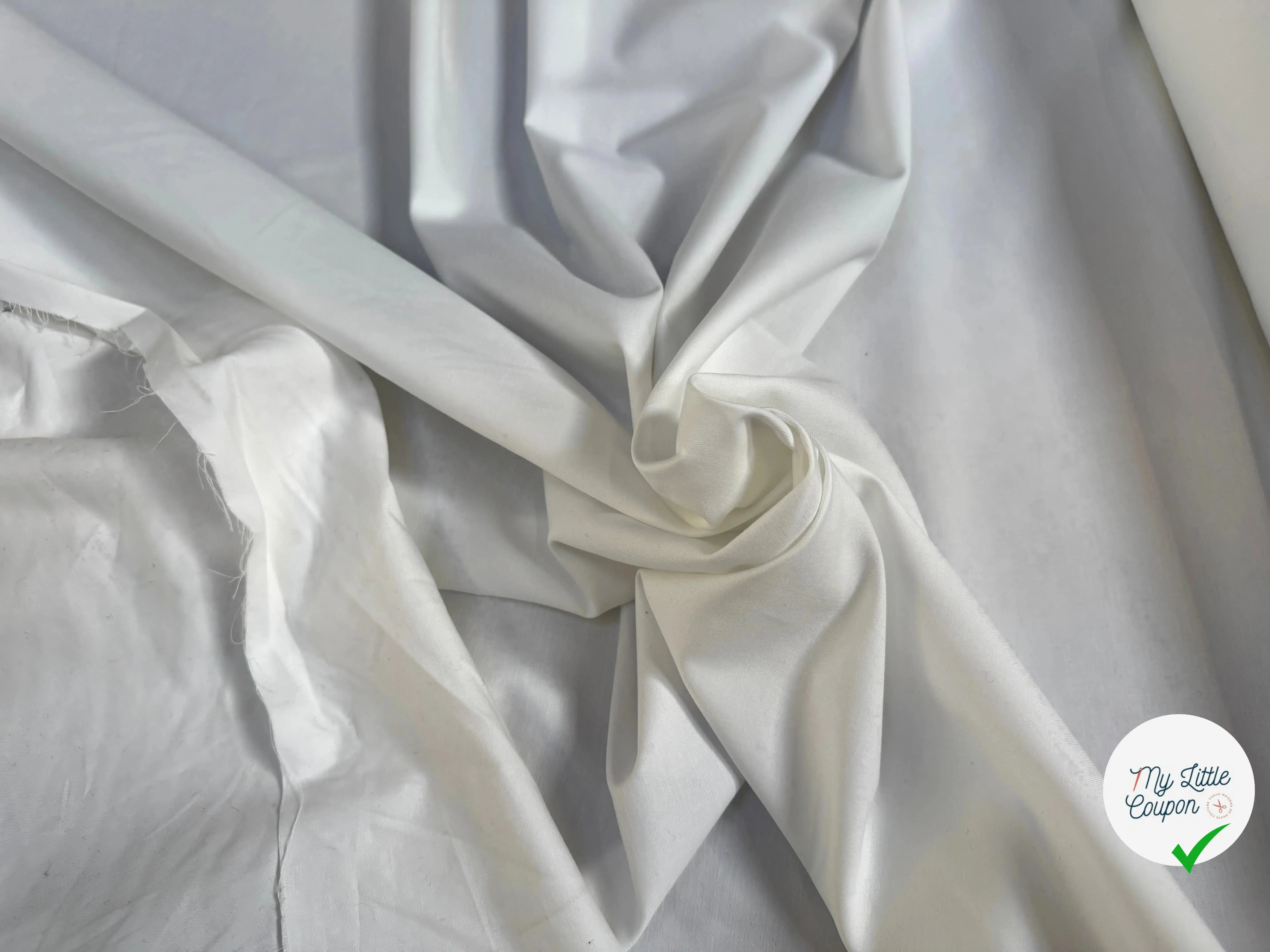 GABARDINE DE COTON BLANC - My Little Coupon