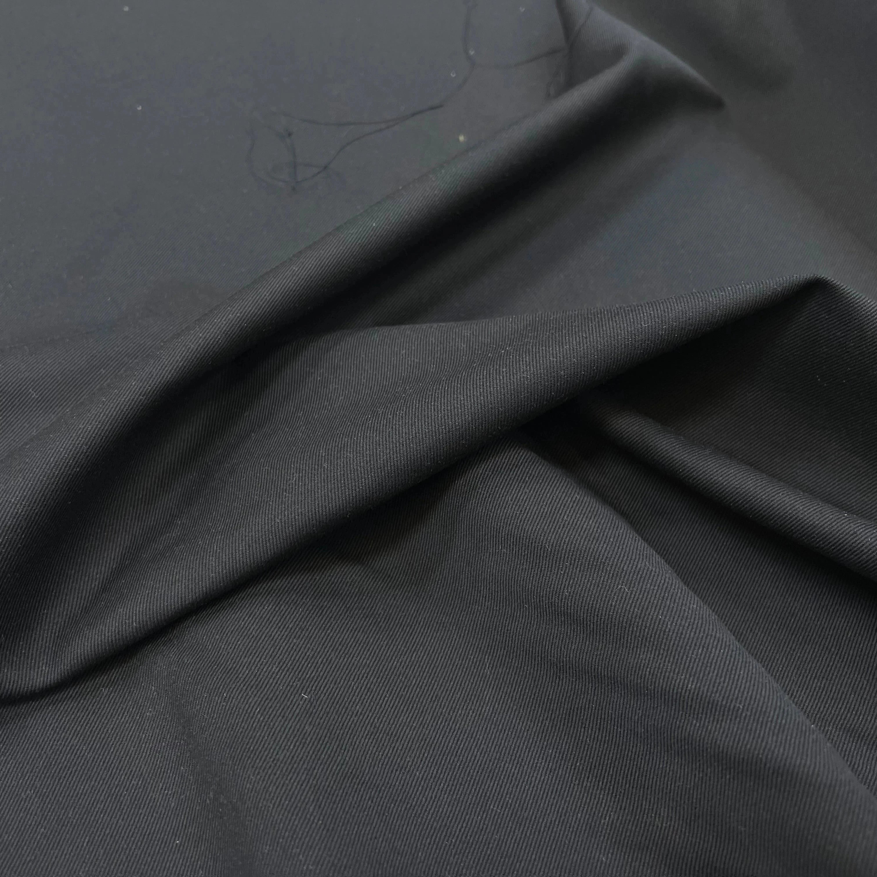 GABARDINE DE COTON NOIR SERGÉE 153 CM LAIZE - My Little Coupon