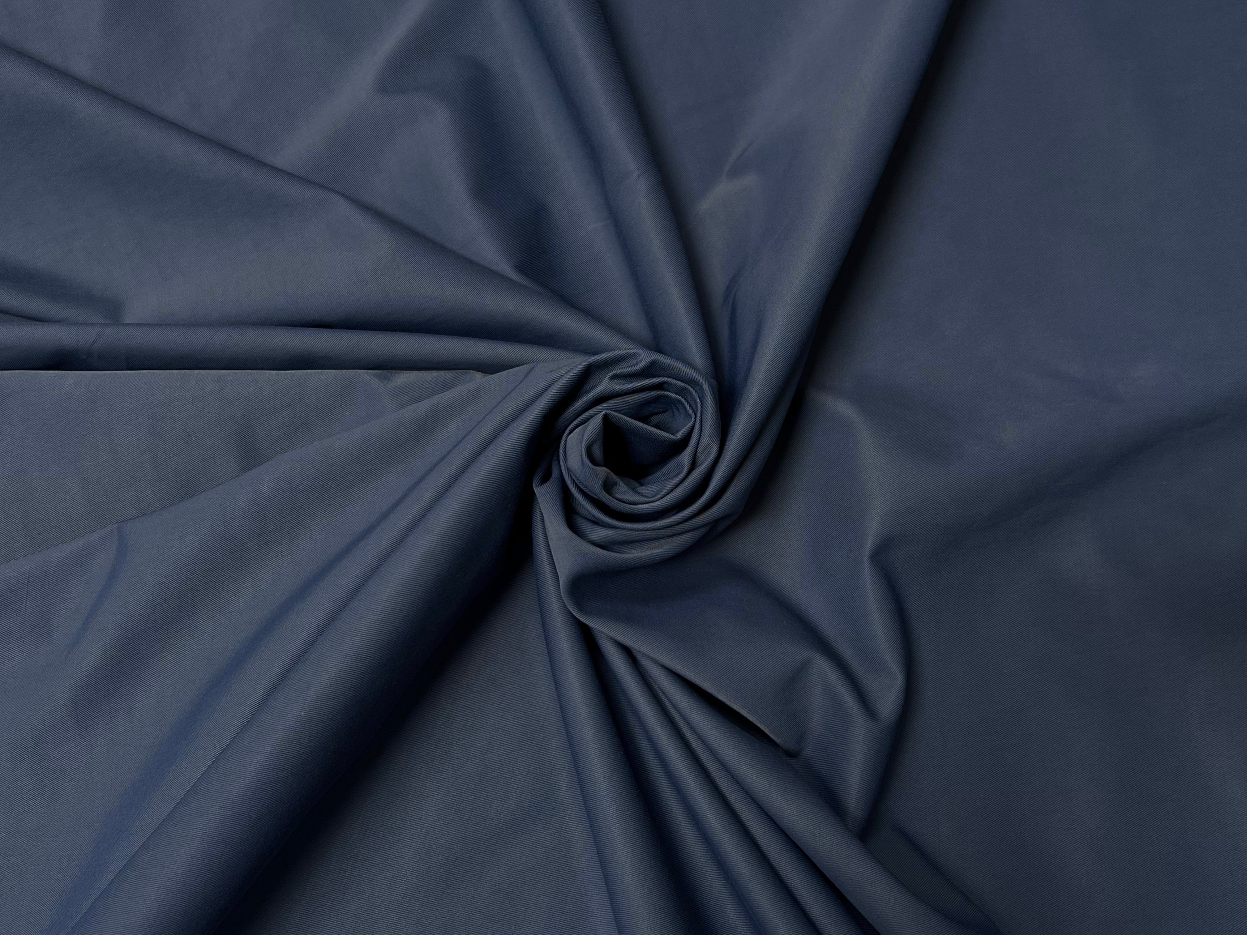 (chute) GABARDINE DE COTON PEIGNÉE ENDUITE BLEU - My Little Coupon