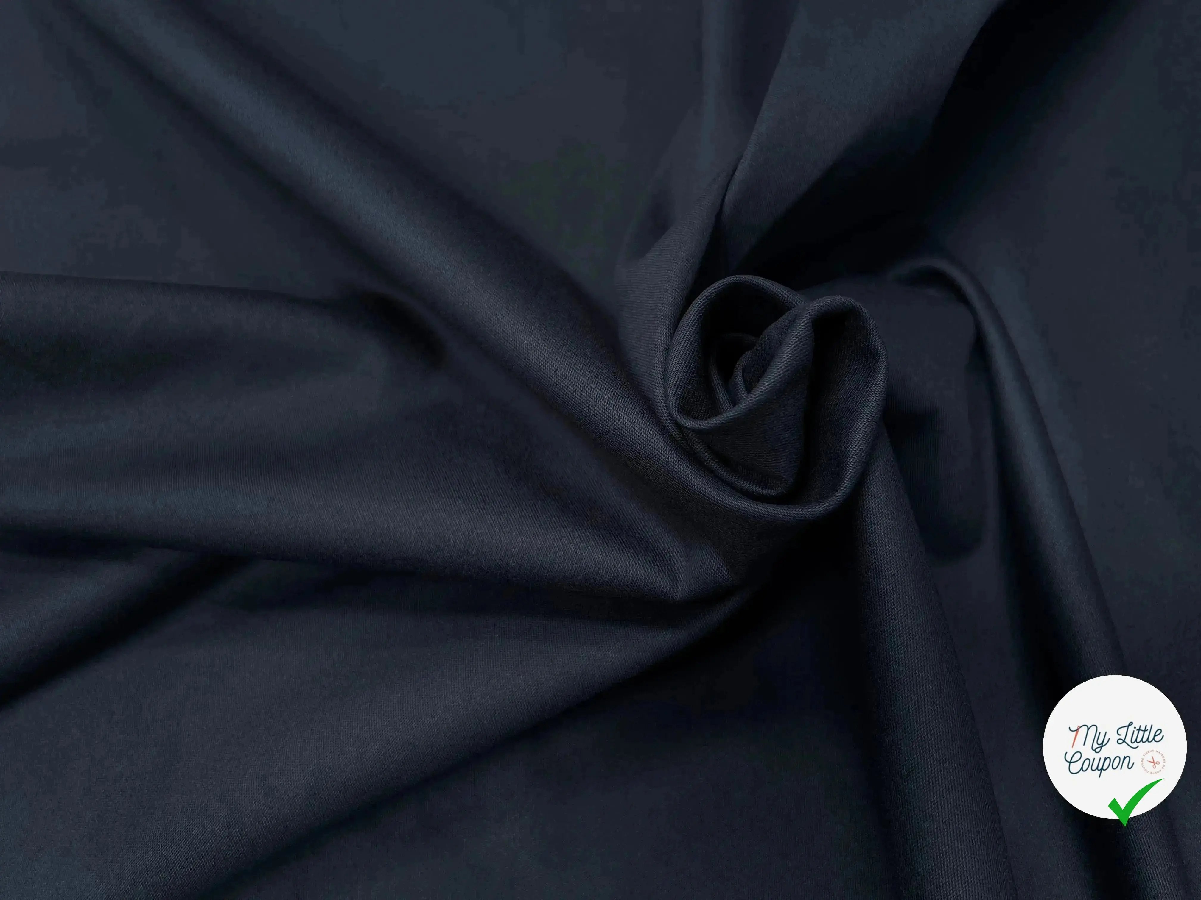 GABARDINE DE COTON SUPERBE TENUE MARINE FONCÉ (DRILL DE COTON LOURD) - My Little Coupon