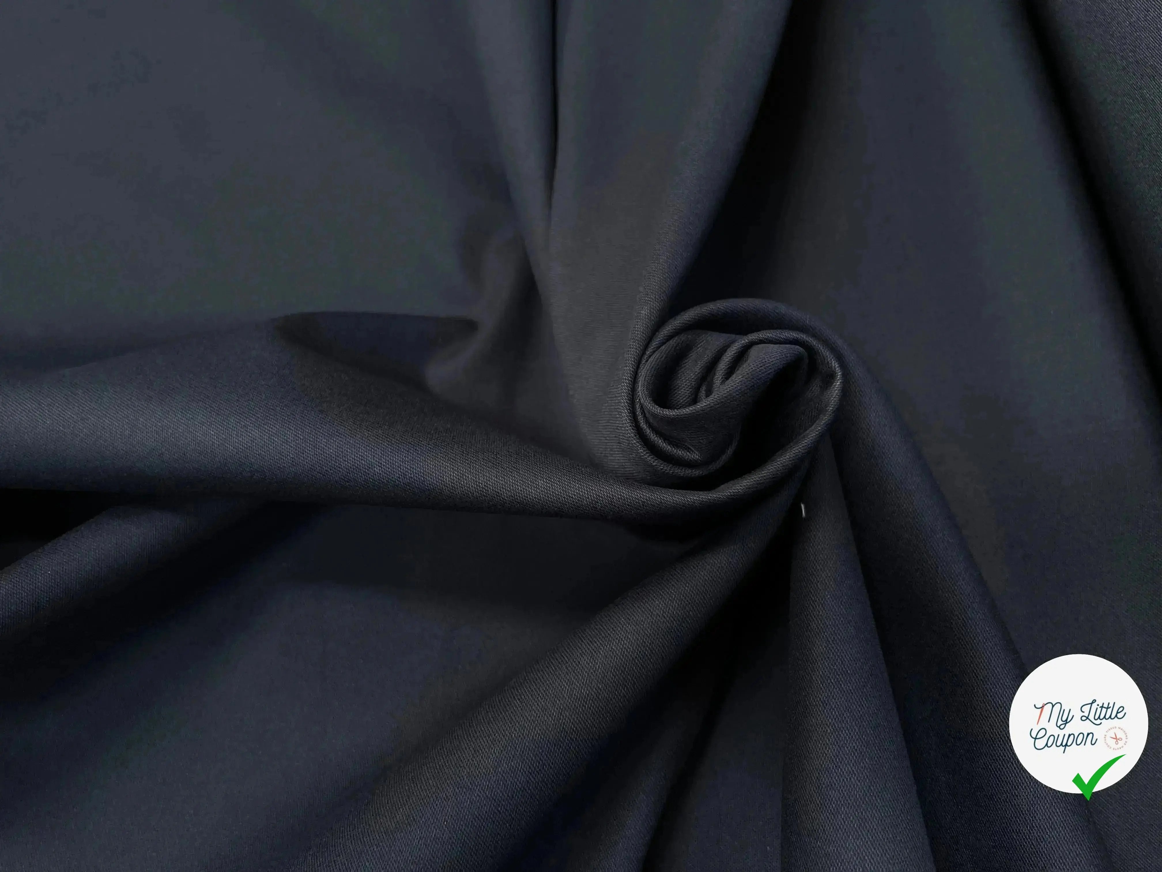 GABARDINE DE COTON SUPERBE TENUE MARINE FONCÉ (DRILL DE COTON LOURD) - My Little Coupon