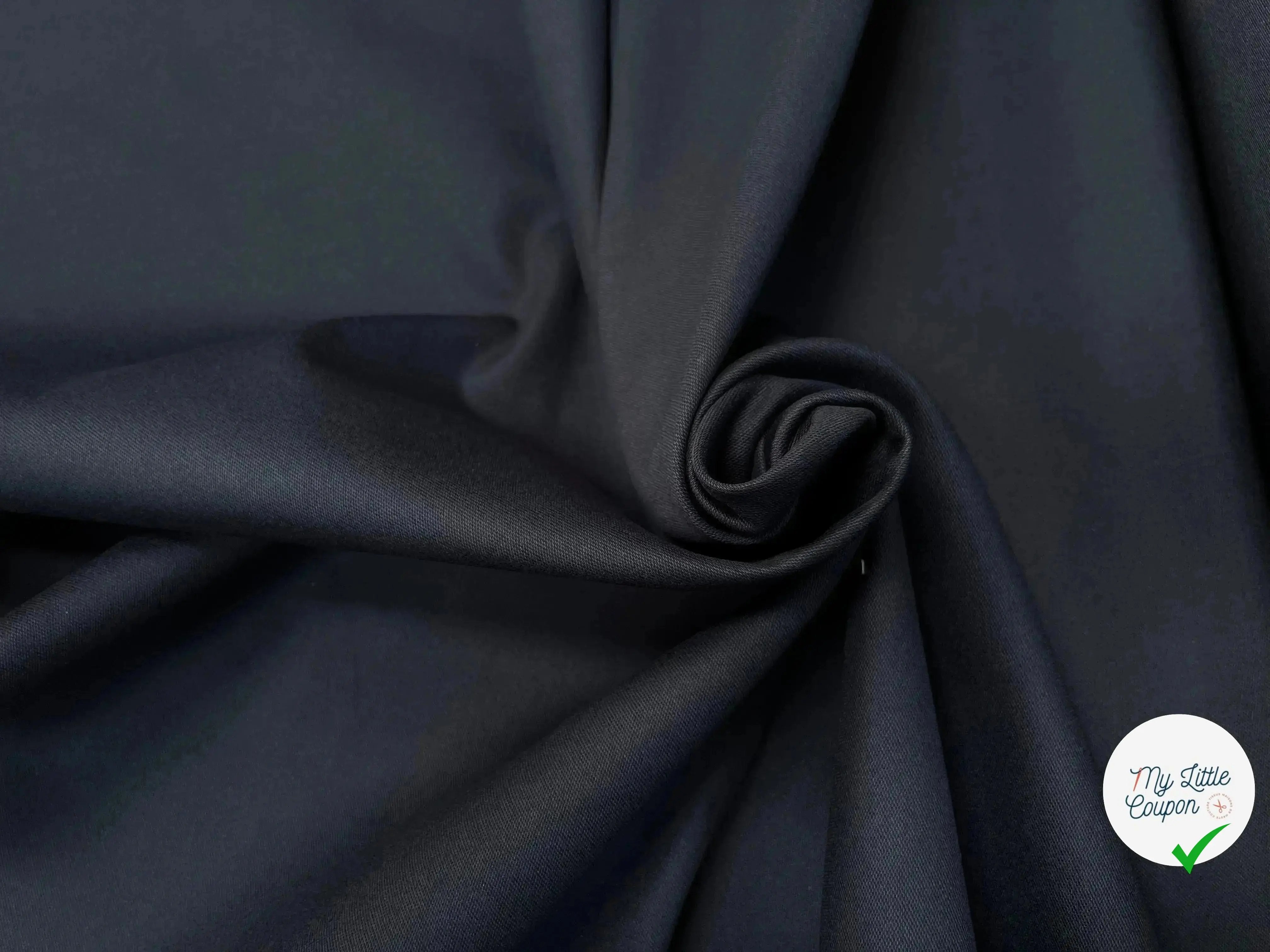 GABARDINE DE COTON SUPERBE TENUE MARINE FONCÉ (DRILL DE COTON LOURD) - My Little Coupon