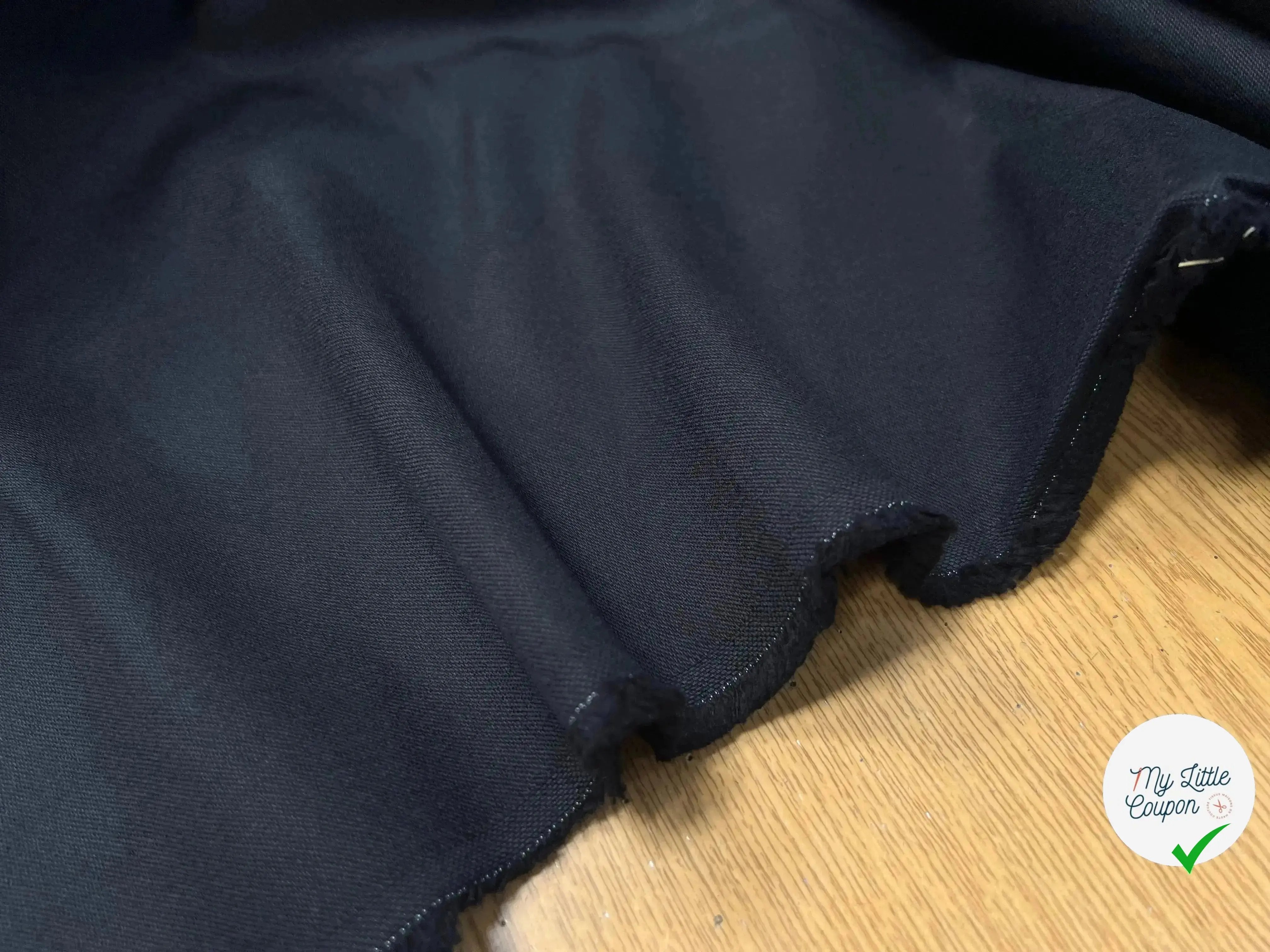 GABARDINE DE COTON SUPERBE TENUE MARINE FONCÉ (DRILL DE COTON LOURD) - My Little Coupon