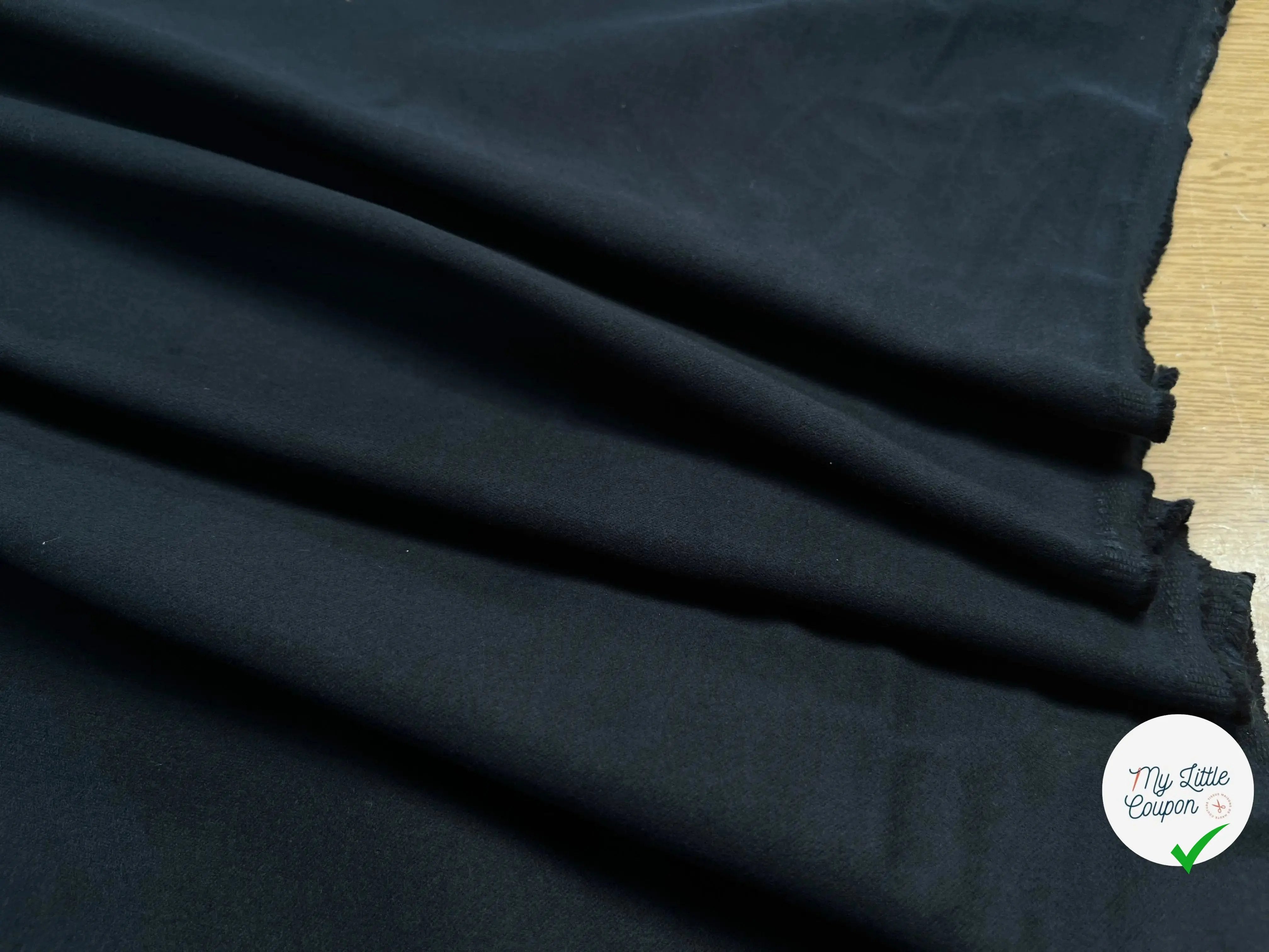 GABARDINE DE COTON UNIE BLEU NAVY - My Little Coupon